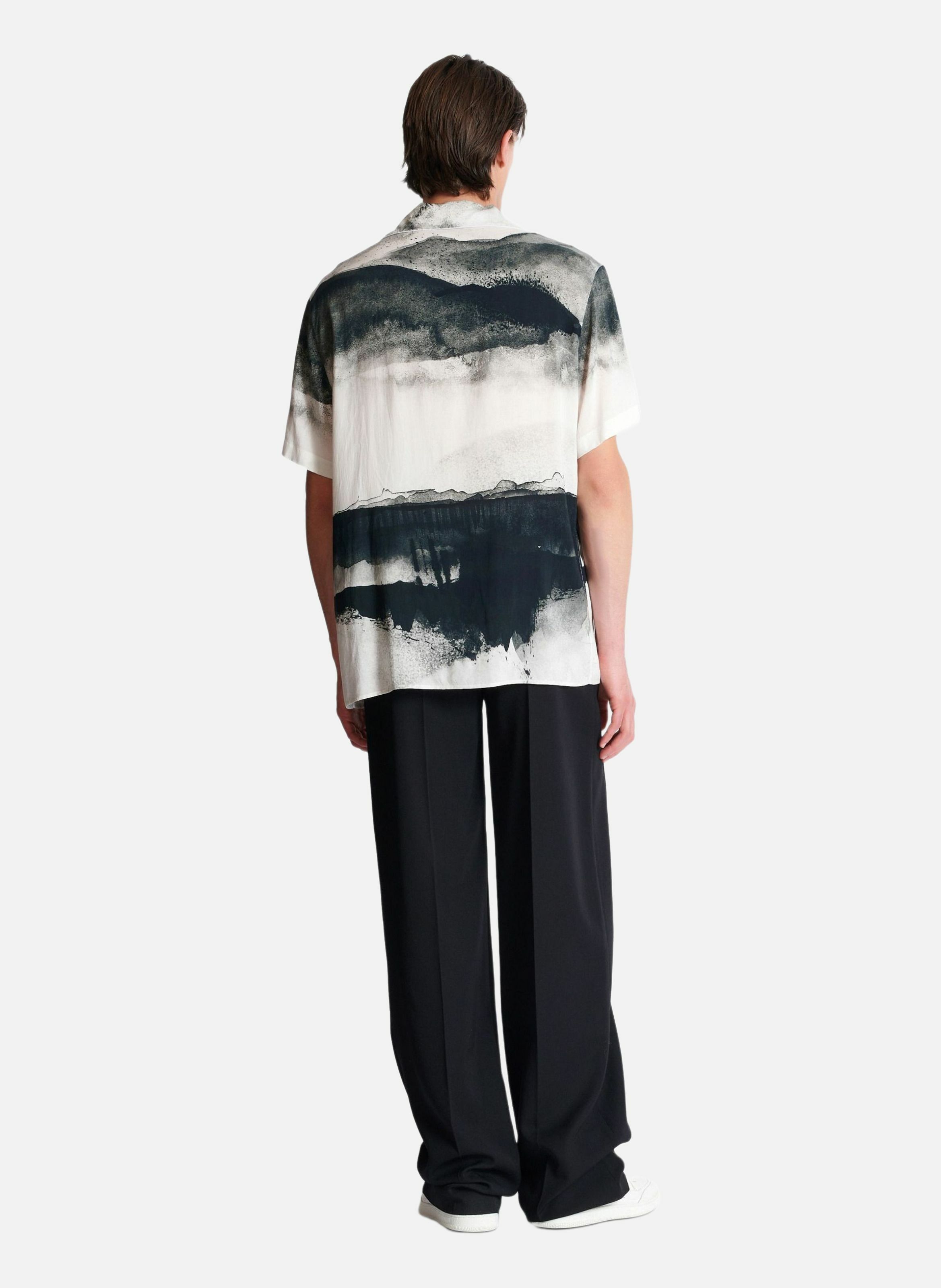 Chemise pyjama imprimée motif moon BALMAIN Blanc