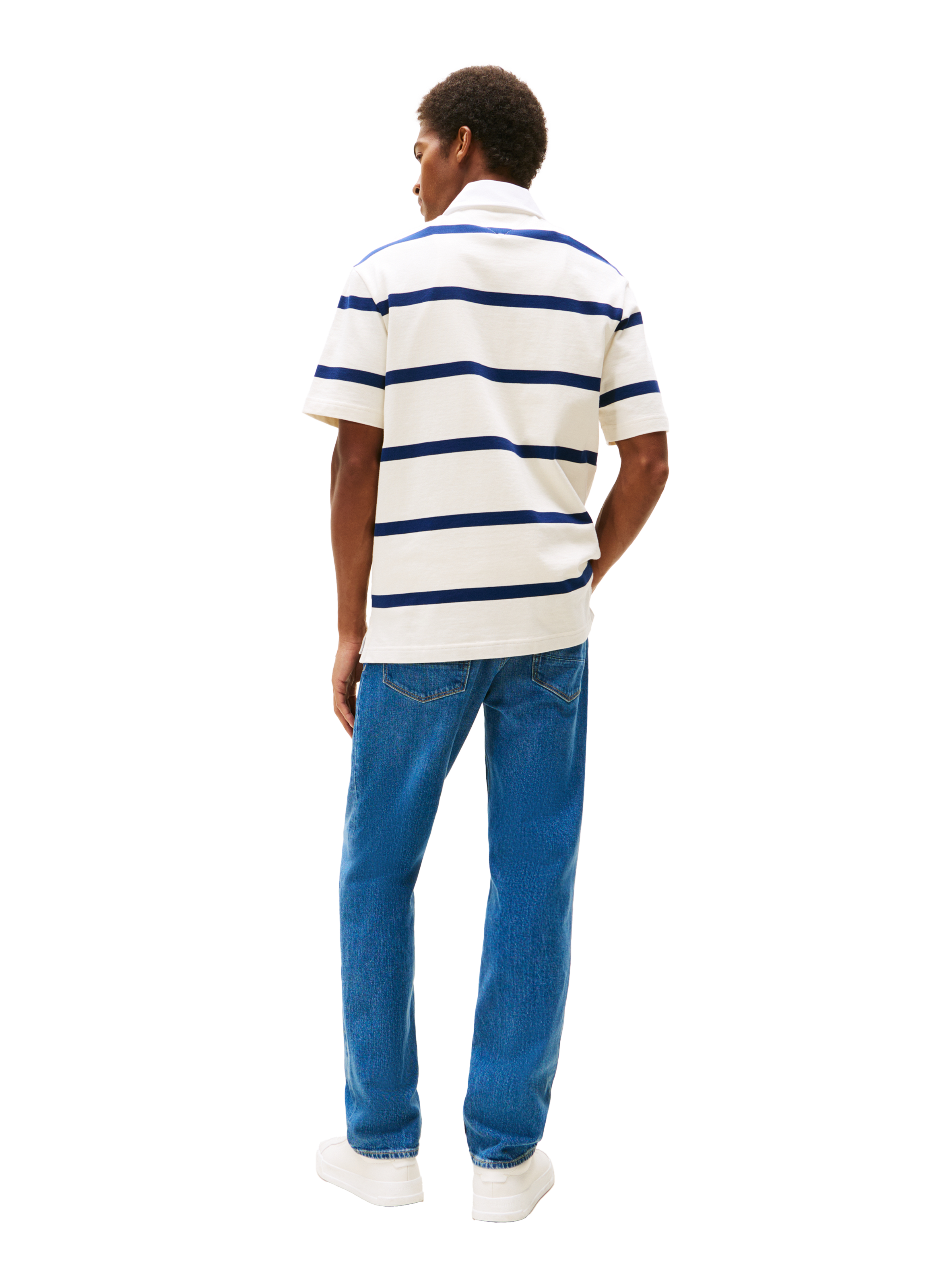 Oversized Striped Cotton Polo TOMMY HILFIGER Multicolour