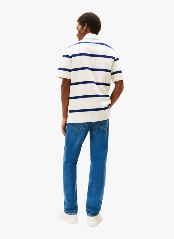 Oversized Striped Cotton Polo | Multicolour by TOMMY HILFIGER Oversized Striped Cotton Polo Multicolour