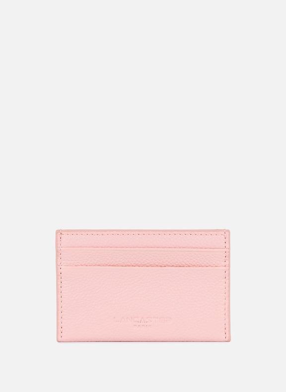 Porte-cartes - foulonné pm Rose by LANCASTER LANCASTER Porte-cartes - foulonné pm Rose