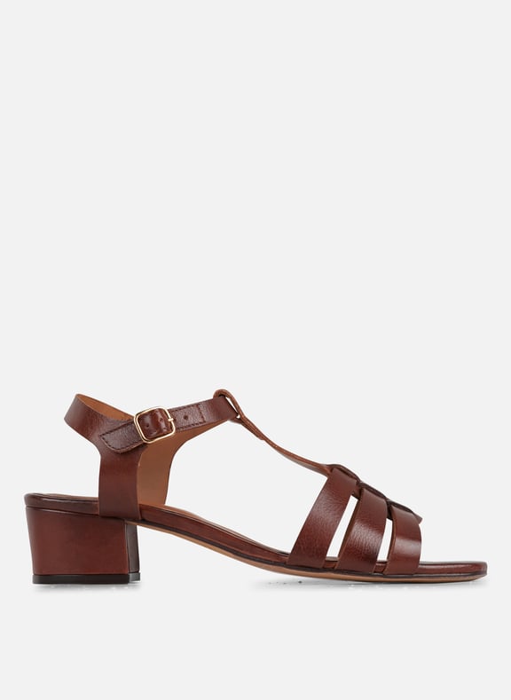 Sandales à talon en cuir gilberta Beige by ANTHOLOGY ANTHOLOGY Sandales à talon en cuir gilberta Beige