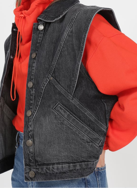 Veste en jean sans manches max Noir by BA&SH BA&SH Veste en jean sans manches max Noir