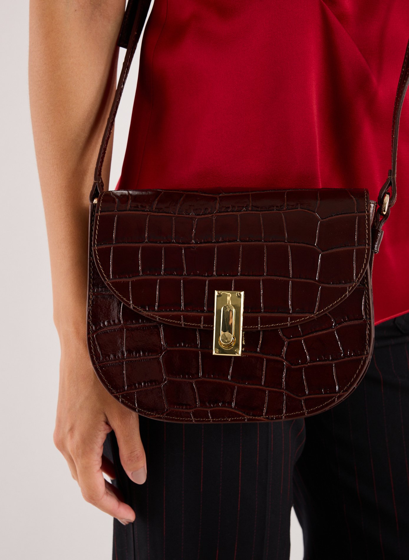 Sac à bandoulière en cuir SAISON 1865 Marron