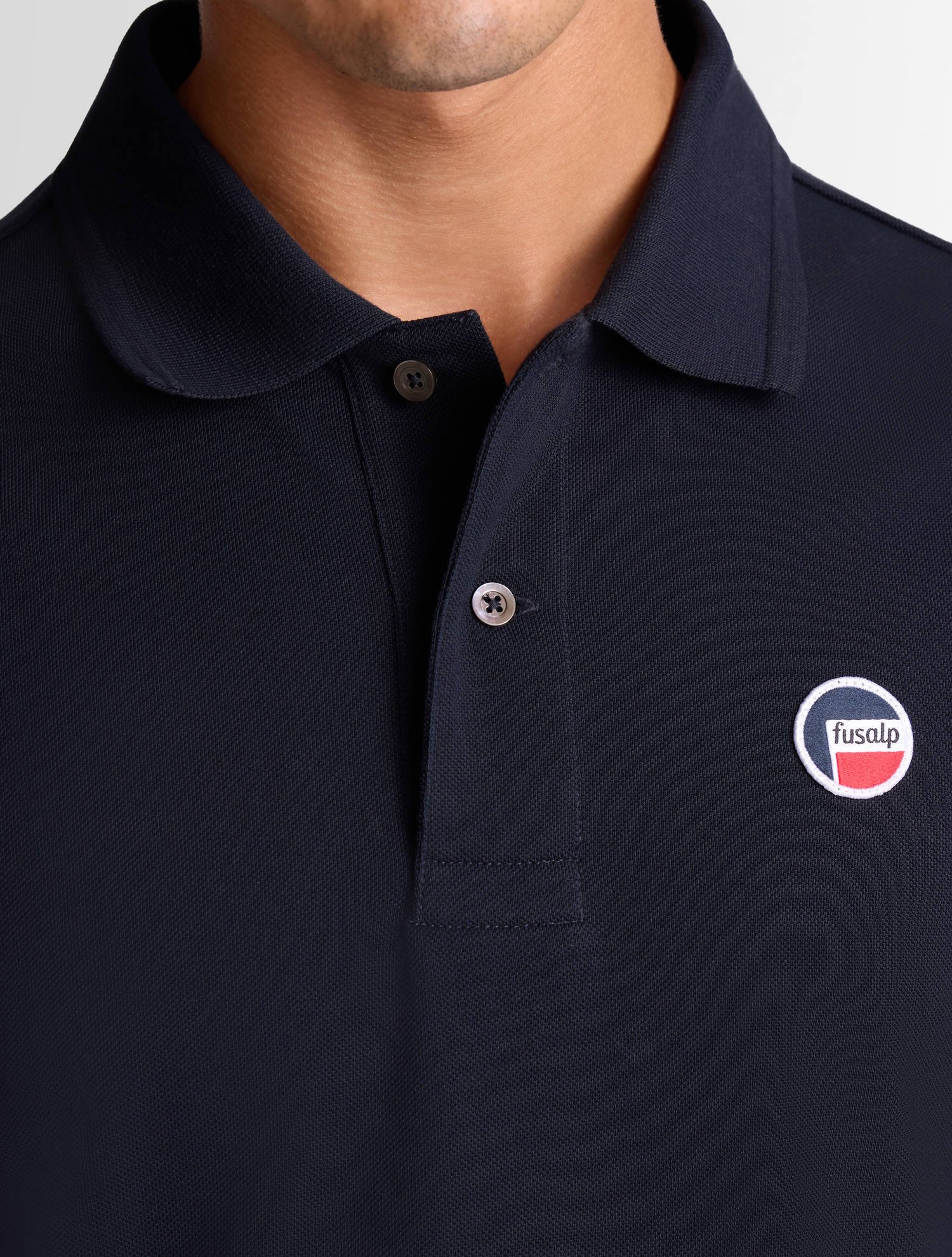 Polo manches courtes gerlo col polo coupe regular FUSALP Bleu