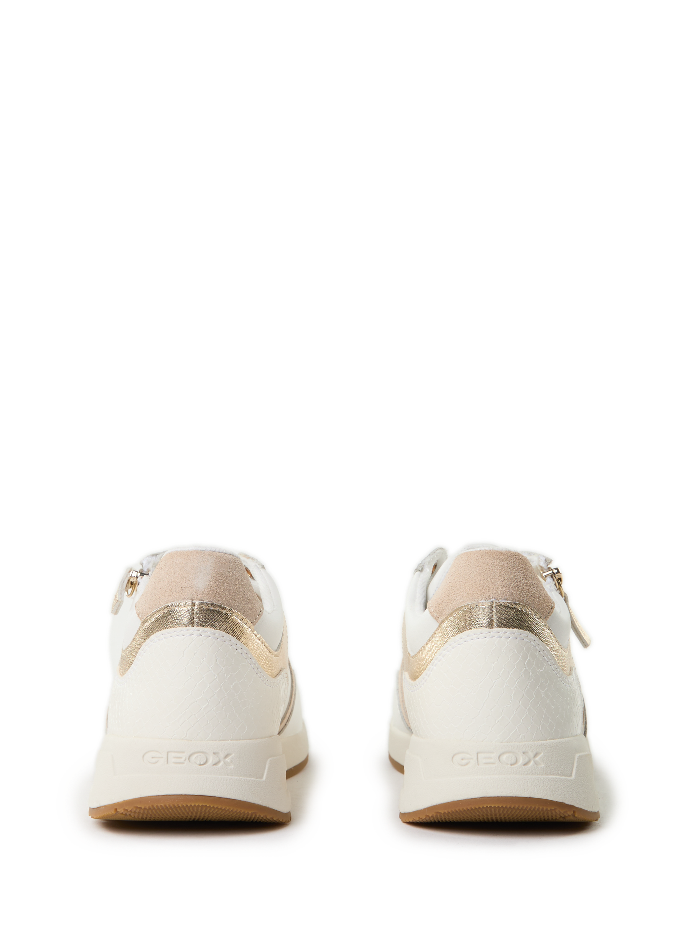 Baskets compensées en cuir mélangé GEOX Blanc