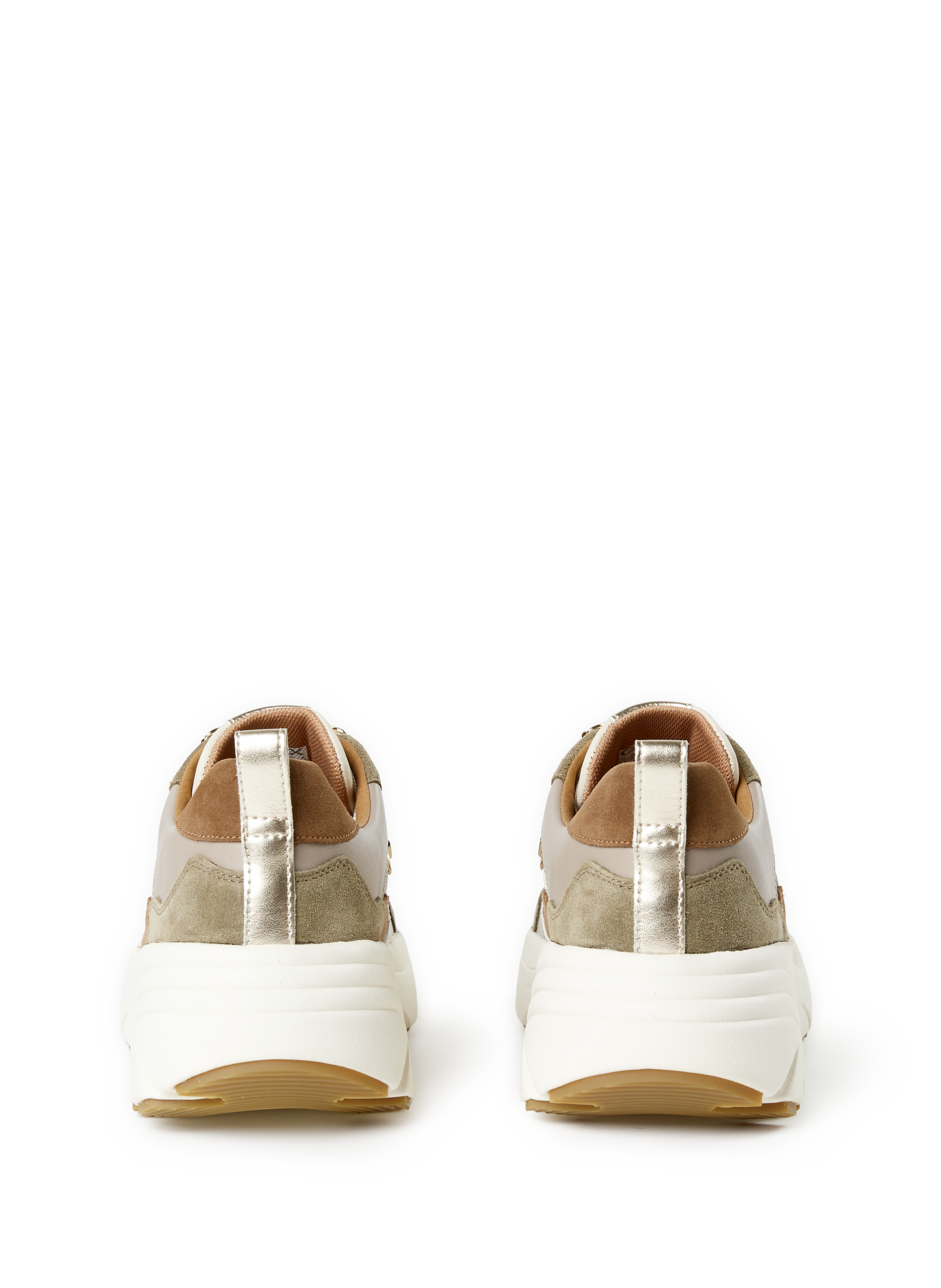 Baskets bi-matière en cuir mélangé GEOX Multicolore