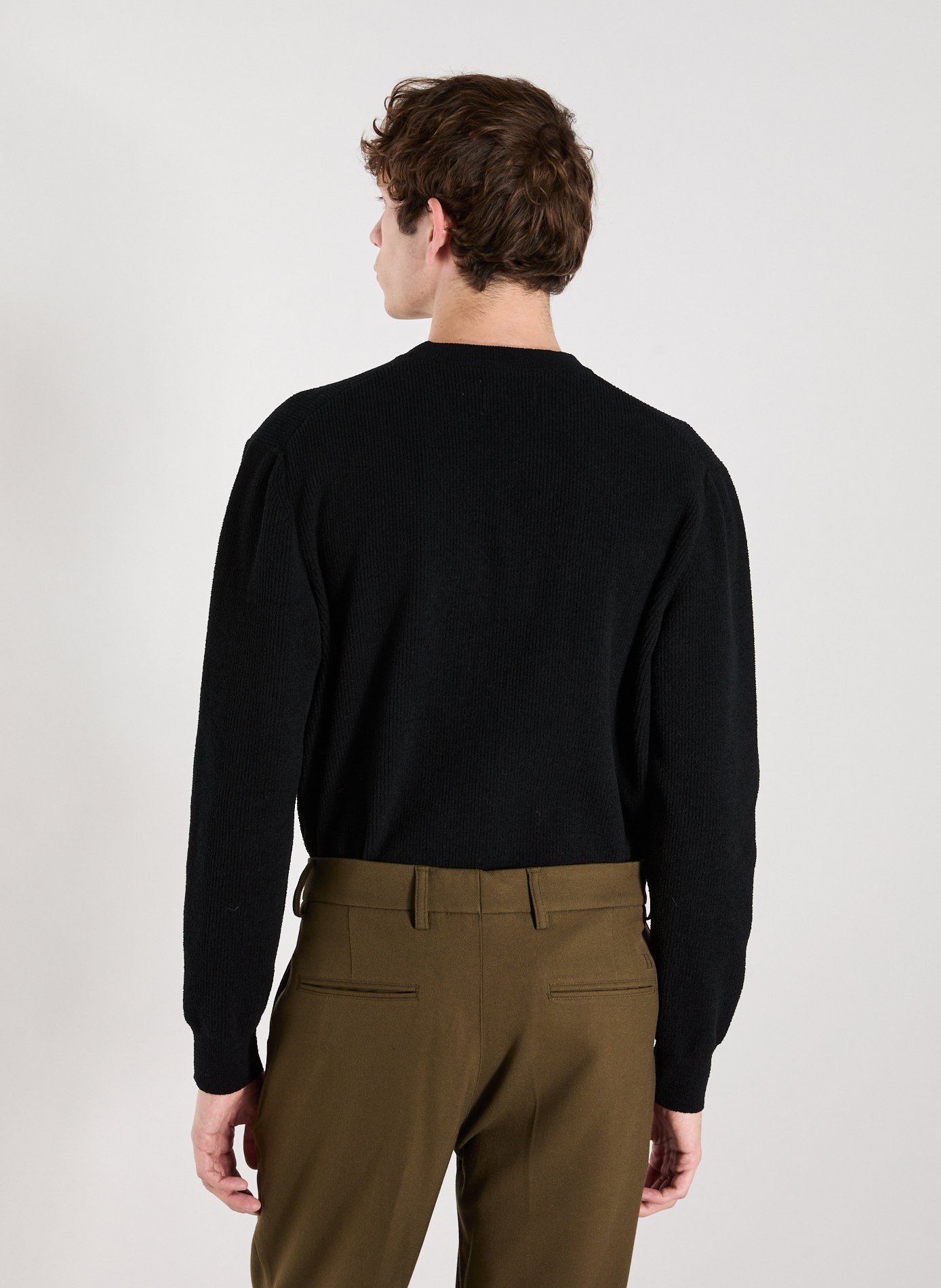 Ribbed straight sweater Danny NN.07 Black