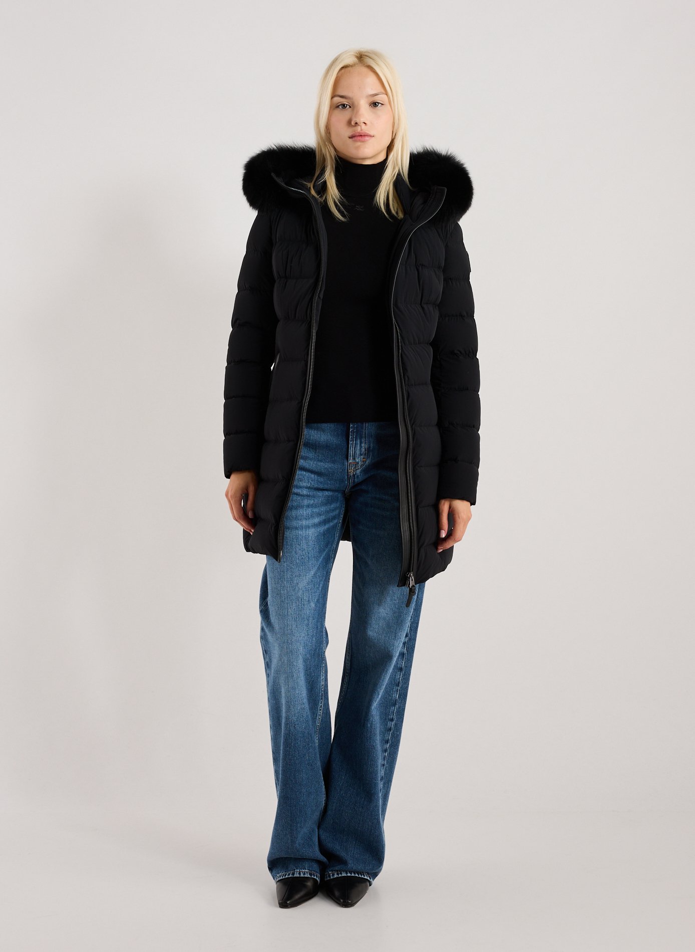 Manteau long à capuche MACKAGE Noir