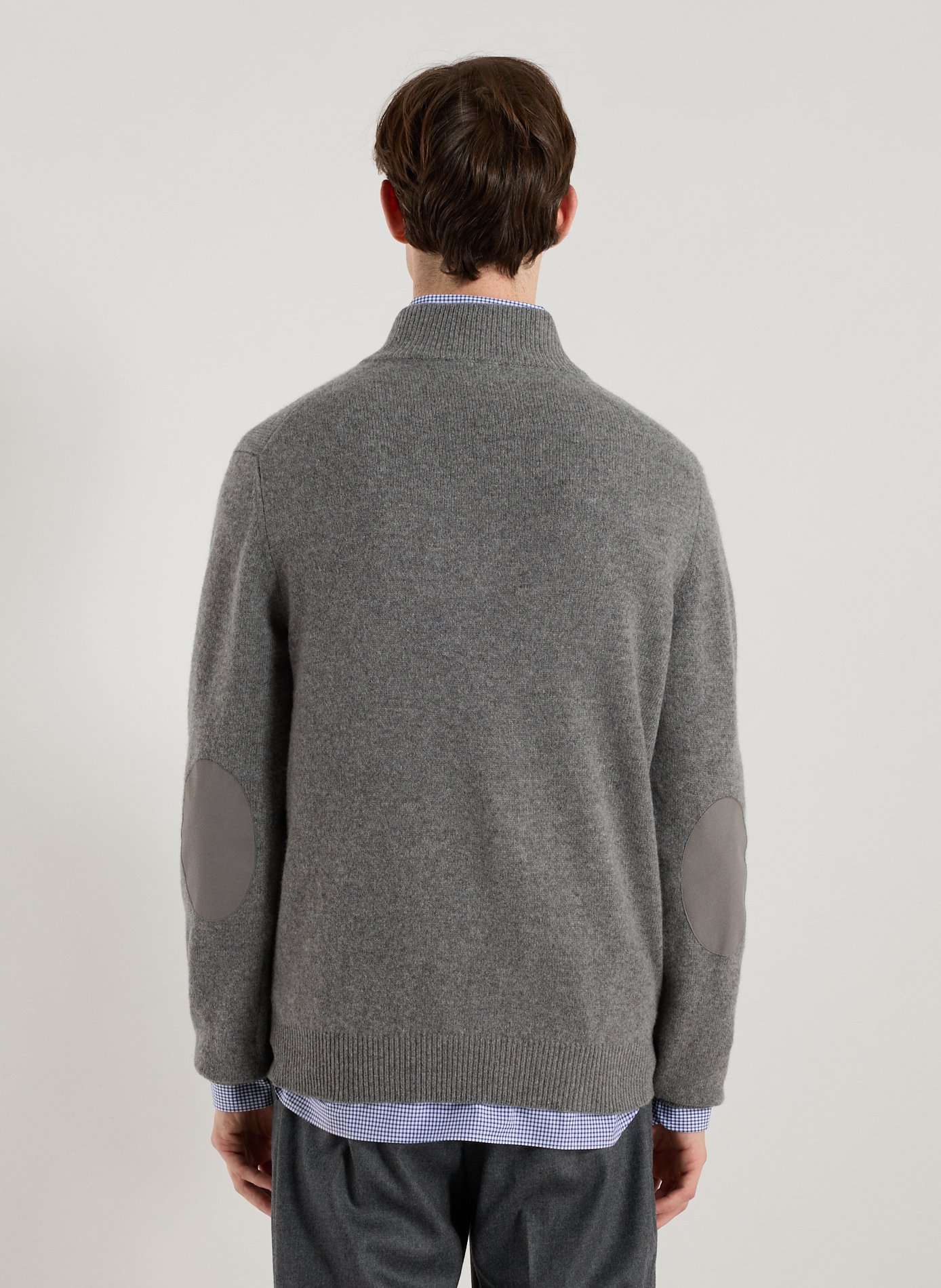 High collar sweatshirt in wool HACKETT Grey