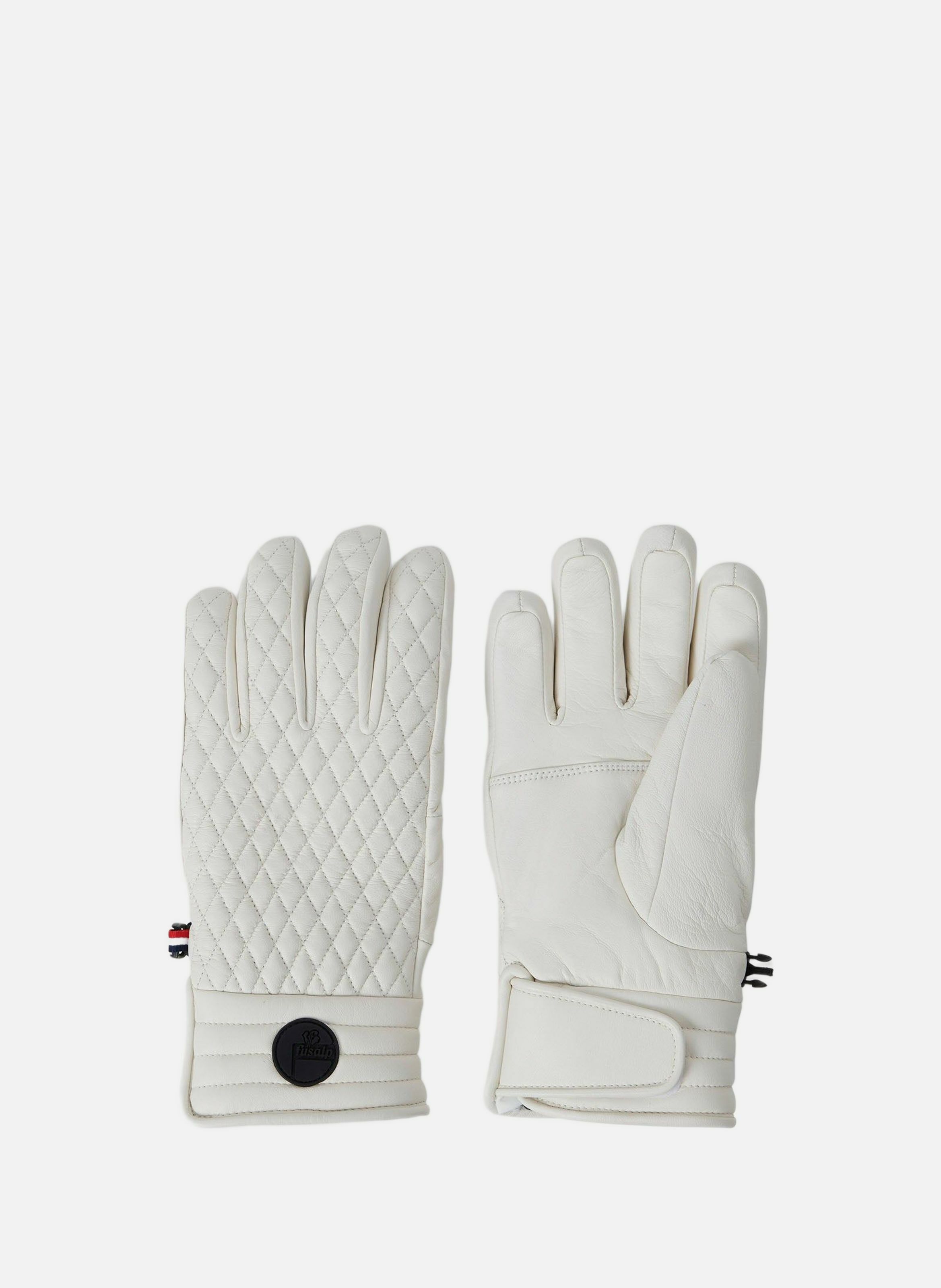 Gants de ski athena glove cuir de chevre FUSALP Blanc