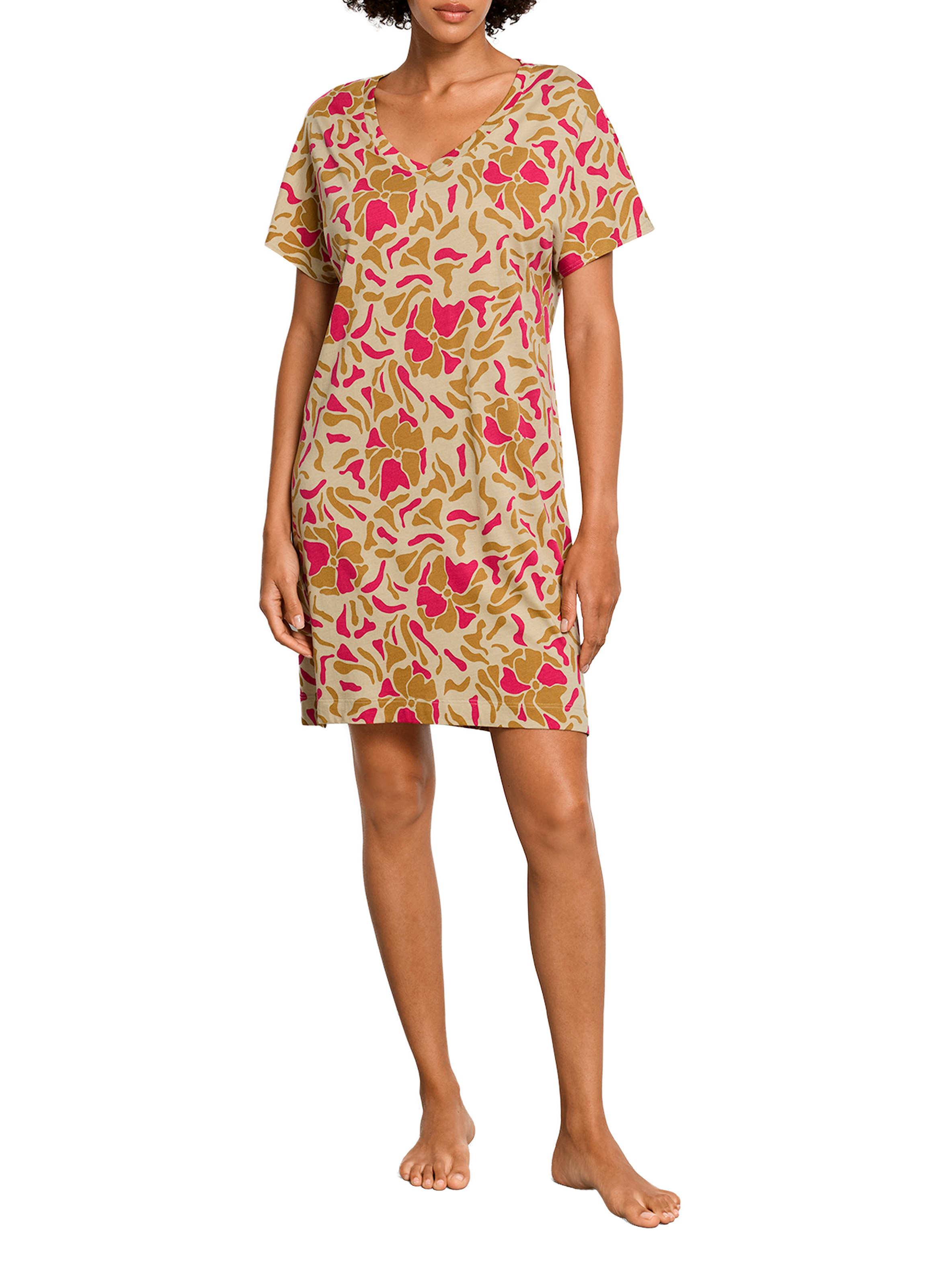 Printed cotton blend nightgown HANRO Multicolour