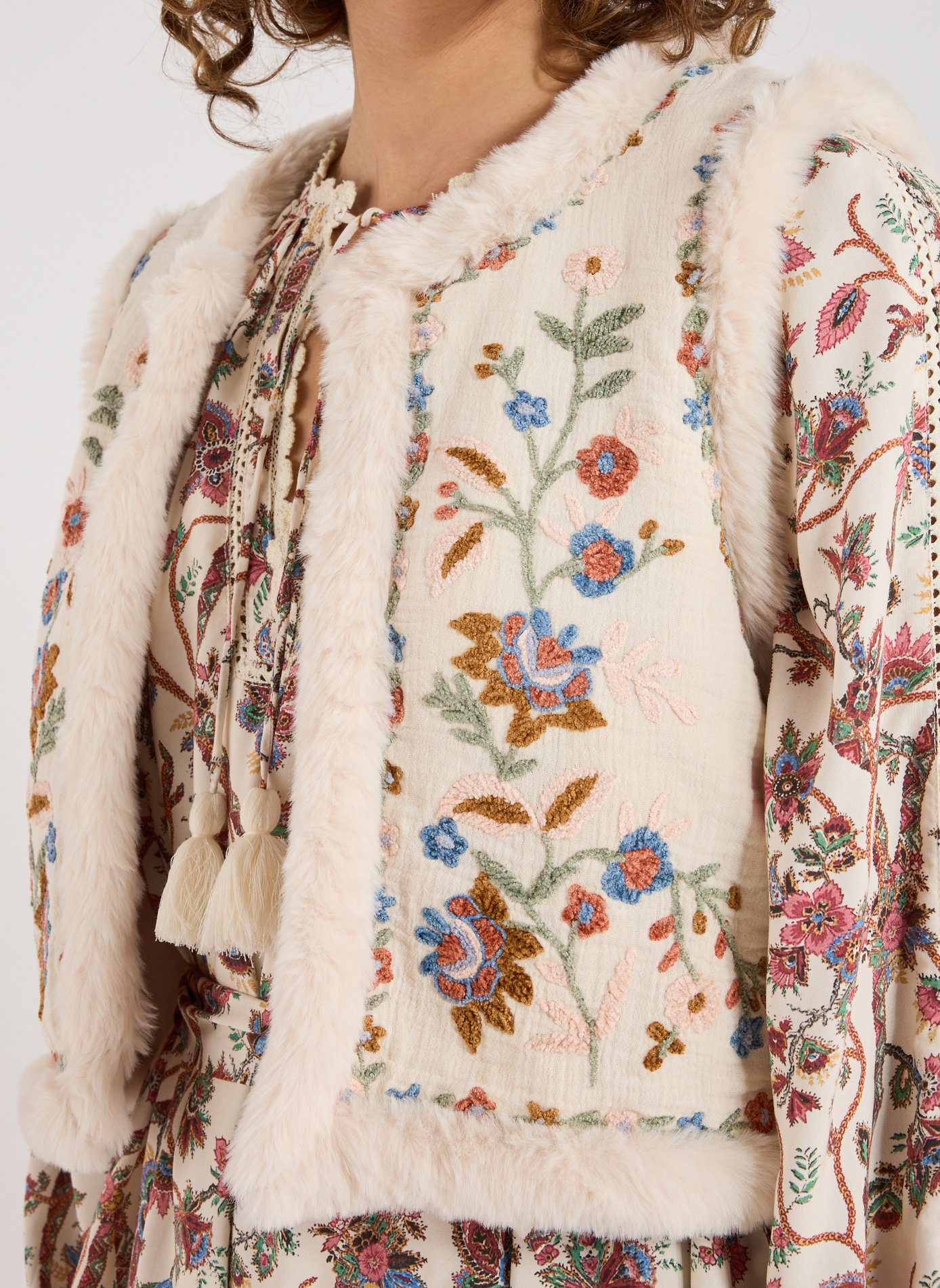 Veste sans manches réversible LOUISE MISHA Blanc