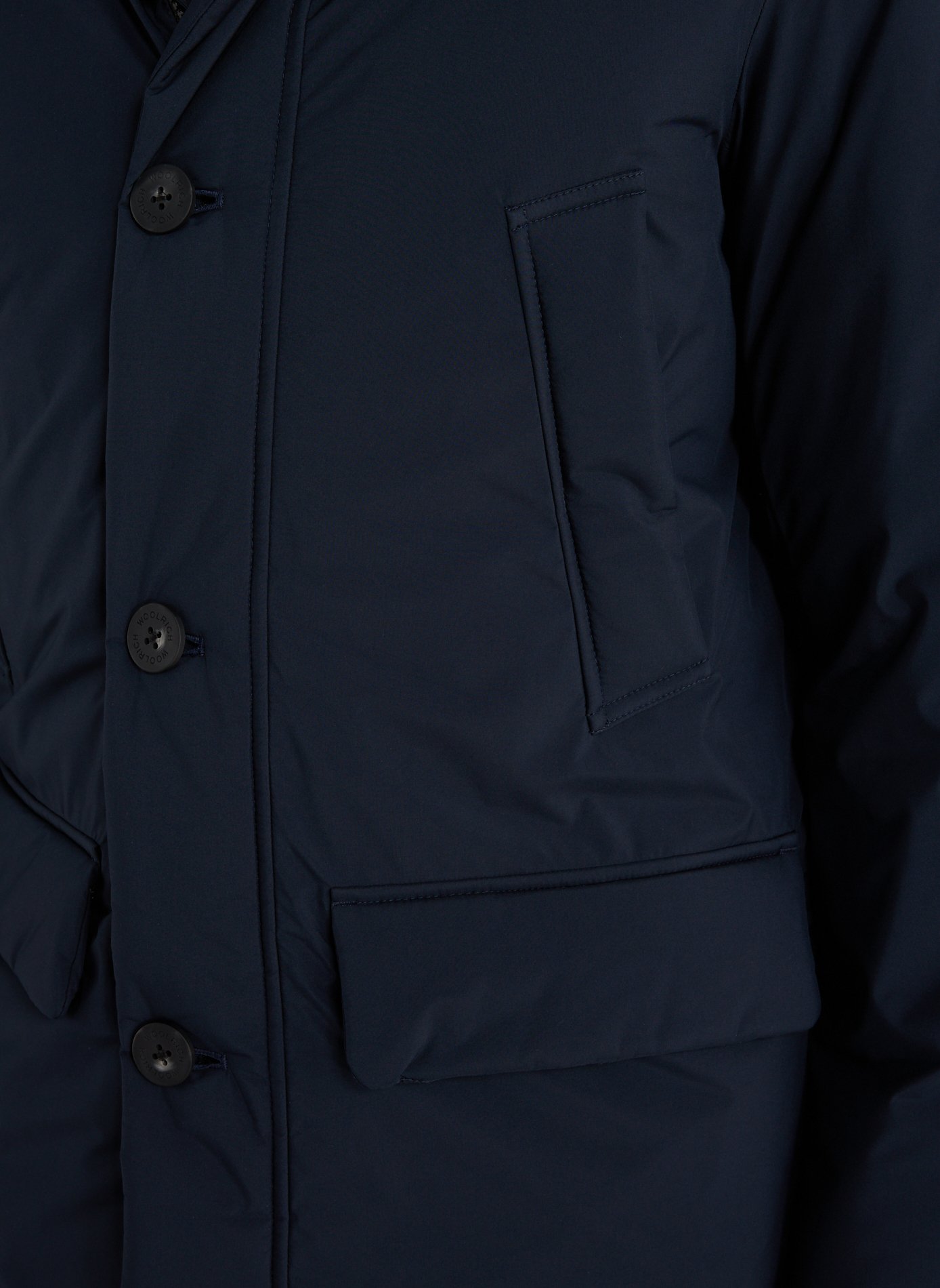 Straight hooded parka WOOLRICH Blue