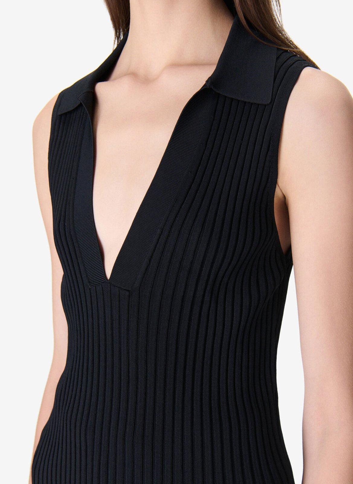 Top sans manches côtelé unie kenzie IRO Noir