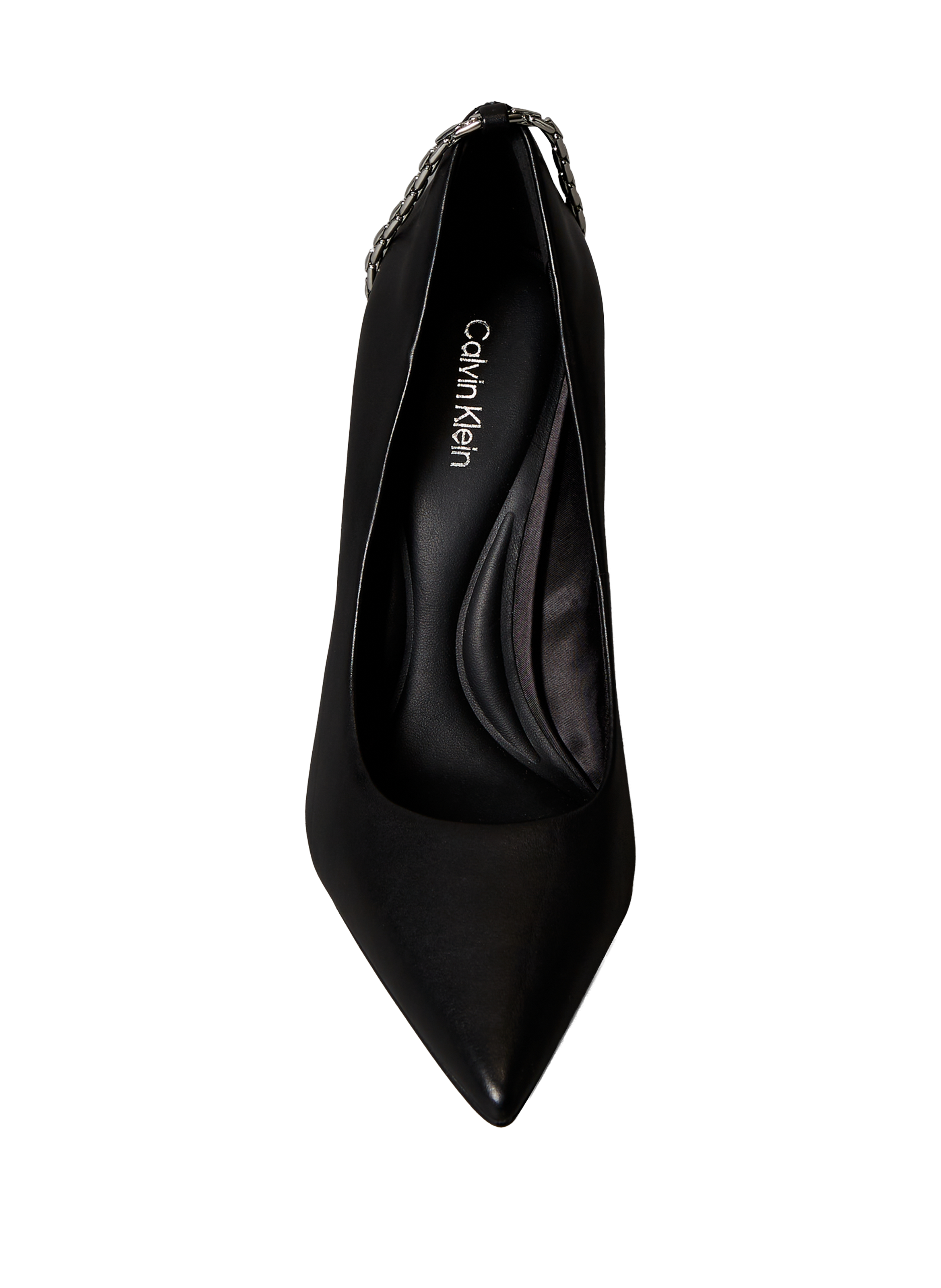 Fine leather high heel pump CALVIN KLEIN Black