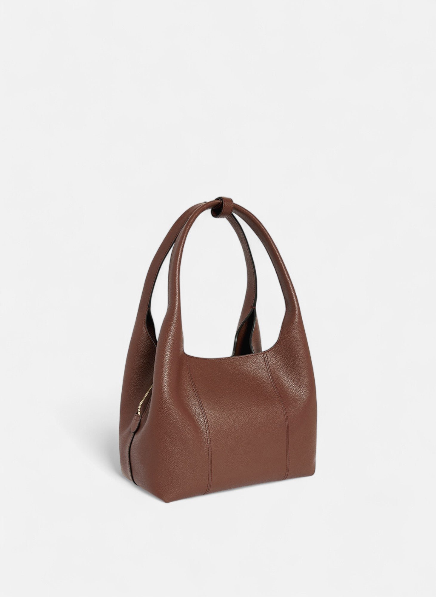Sac porté épaule moyen modèle juliette en cuir grainé LE TANNEUR Marron