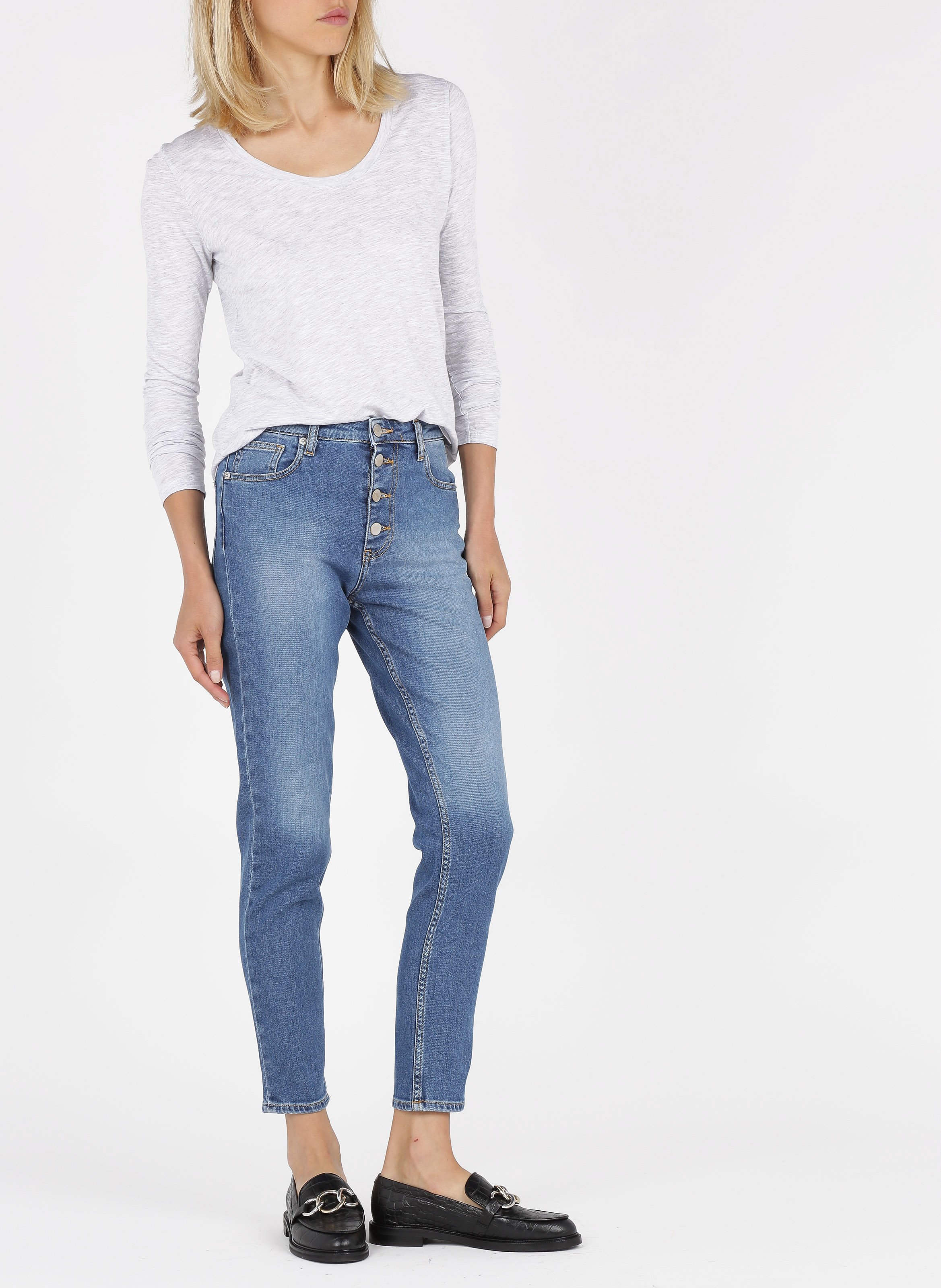 Tee-shirt col rond en coton jacksonville AMERICAN VINTAGE Gris