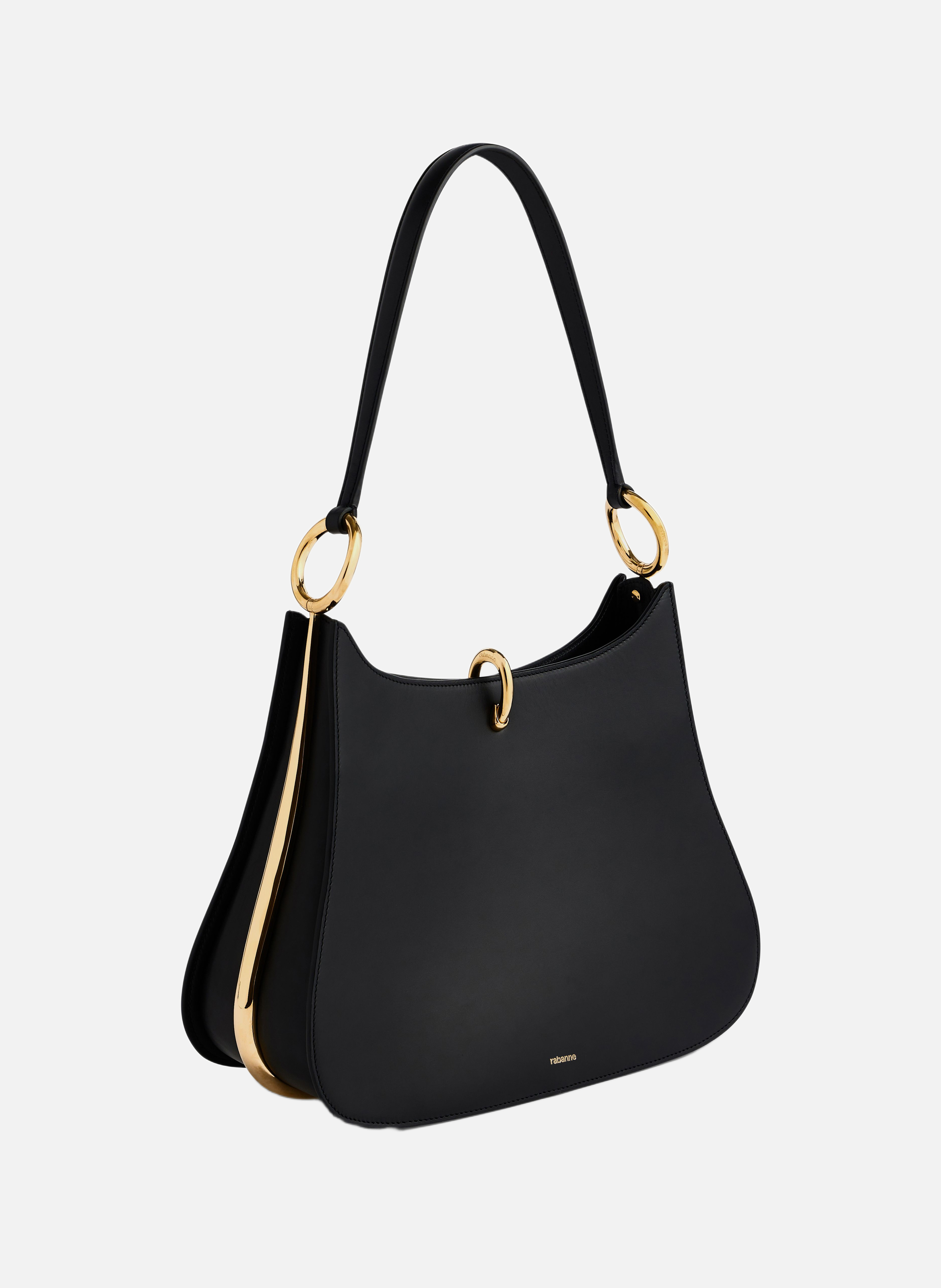 Sac ring grande taille en cuir RABANNE Noir