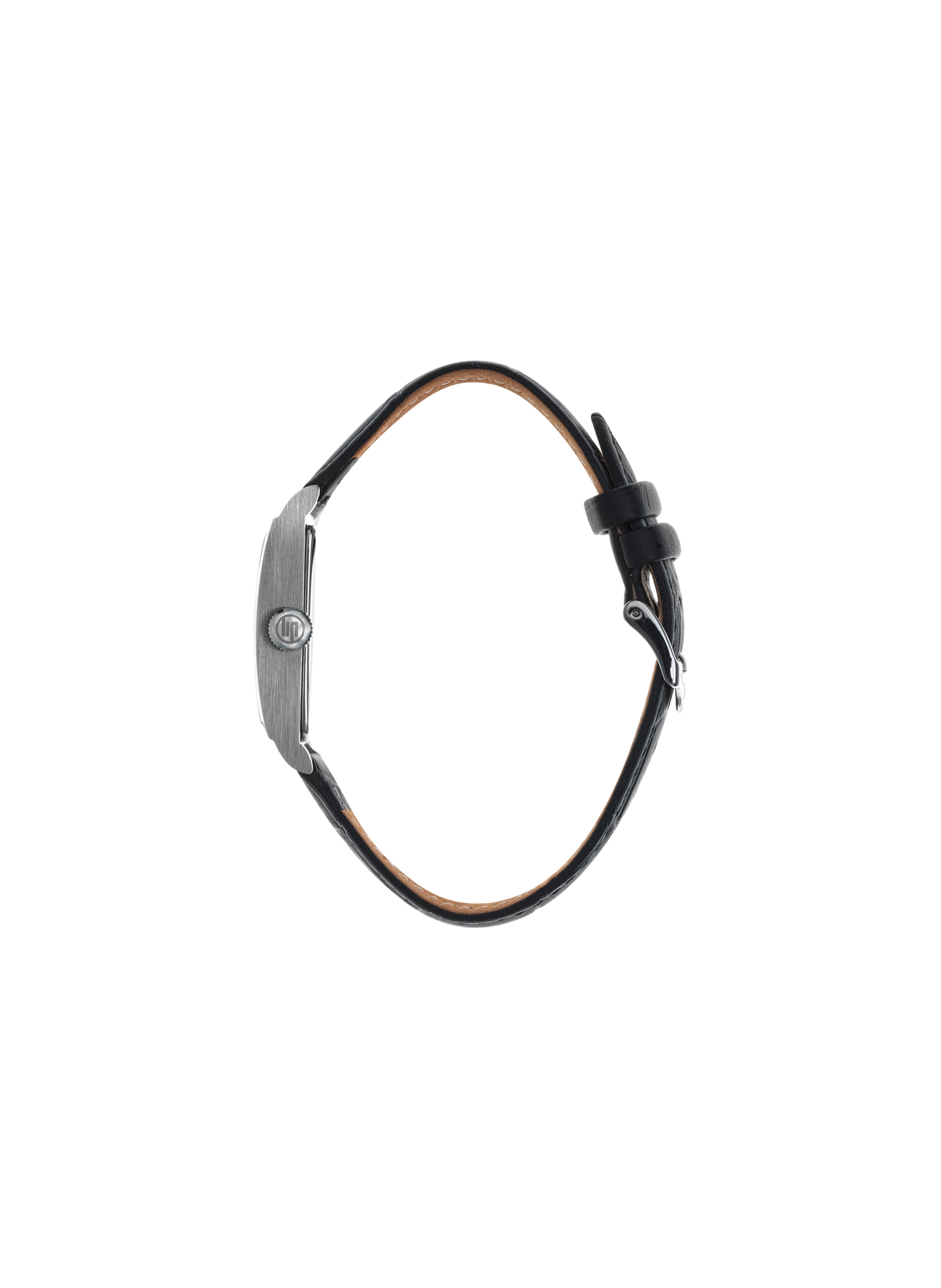 Montre à quartz en cuir LIP Argent