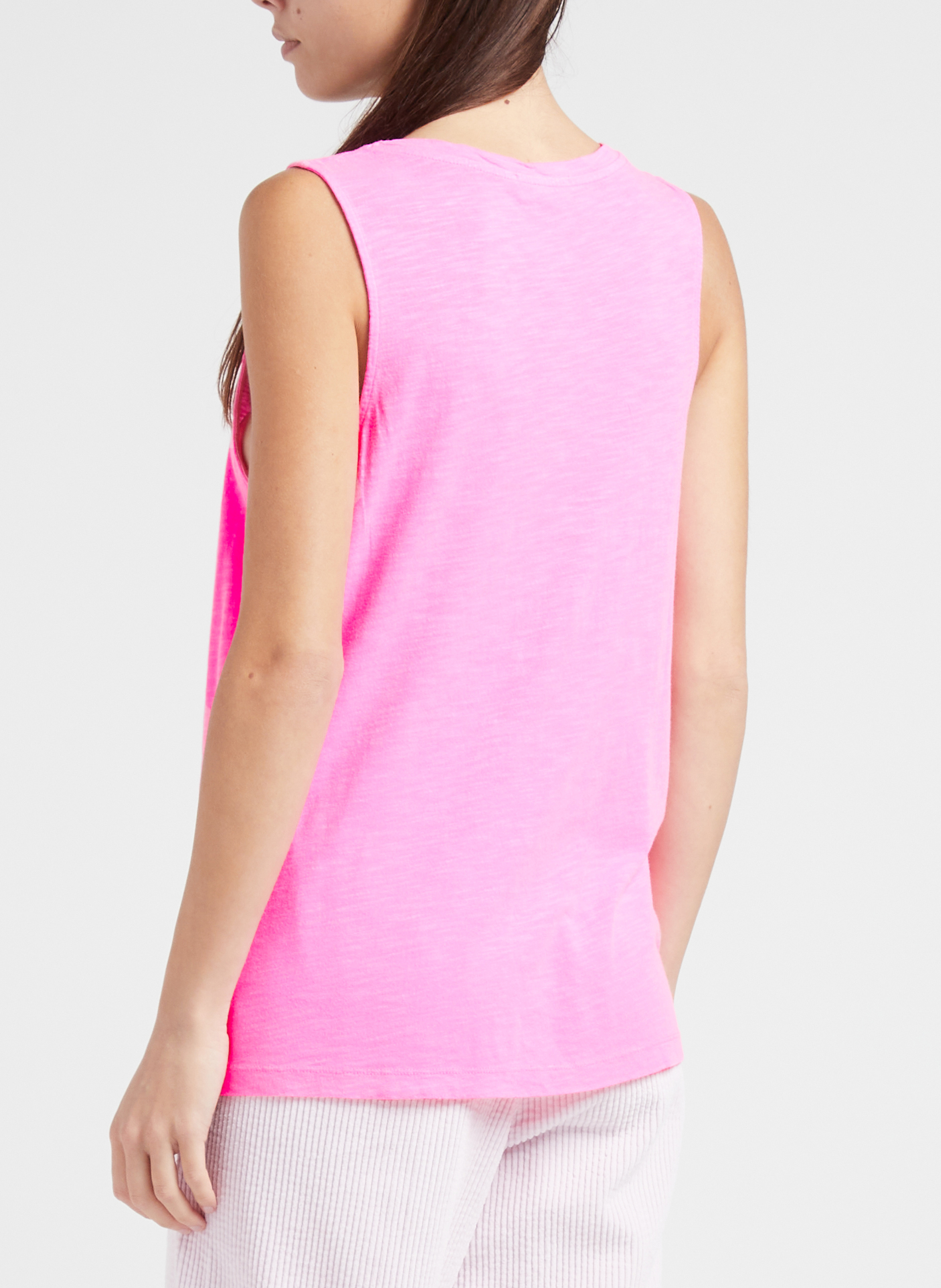 Débardeur à col rond en coton mélangé Jacksonville AMERICAN VINTAGE Rose