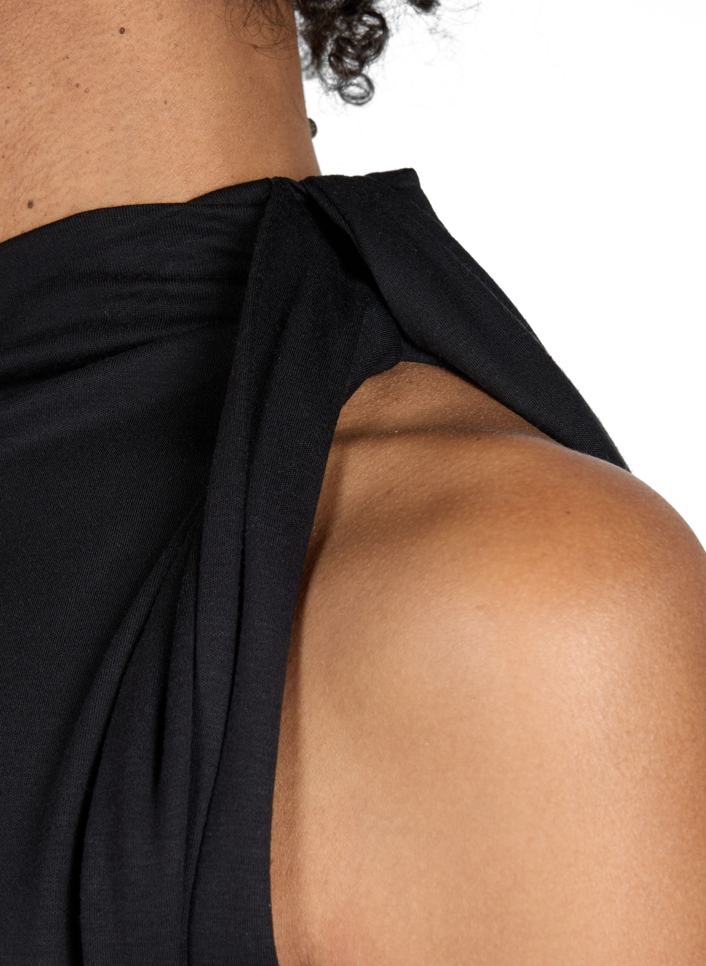 The mini dress Draped in cotton and silk JACQUEMUS Black