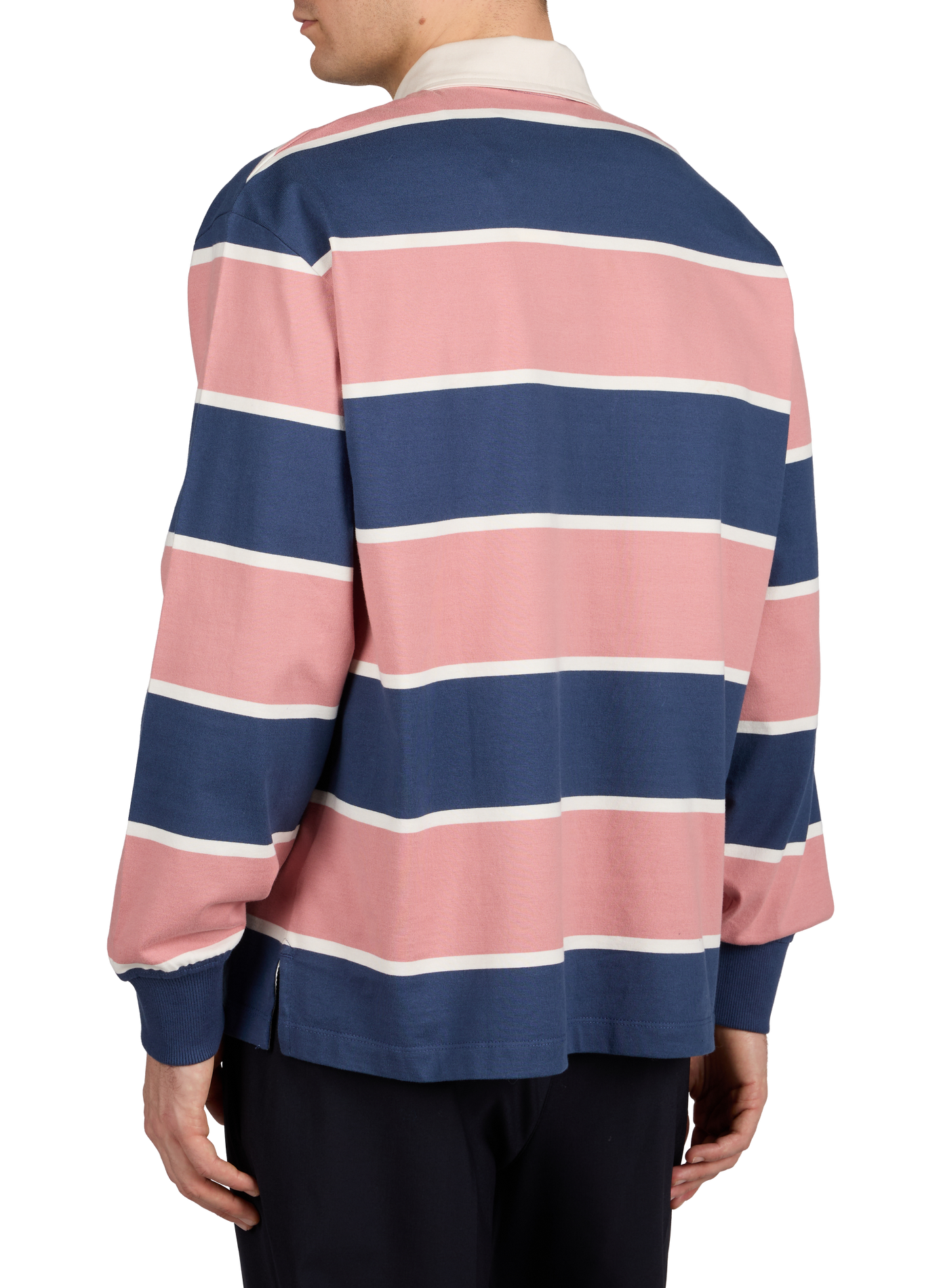 Polo à rayures en coton TIMBERLAND Rose