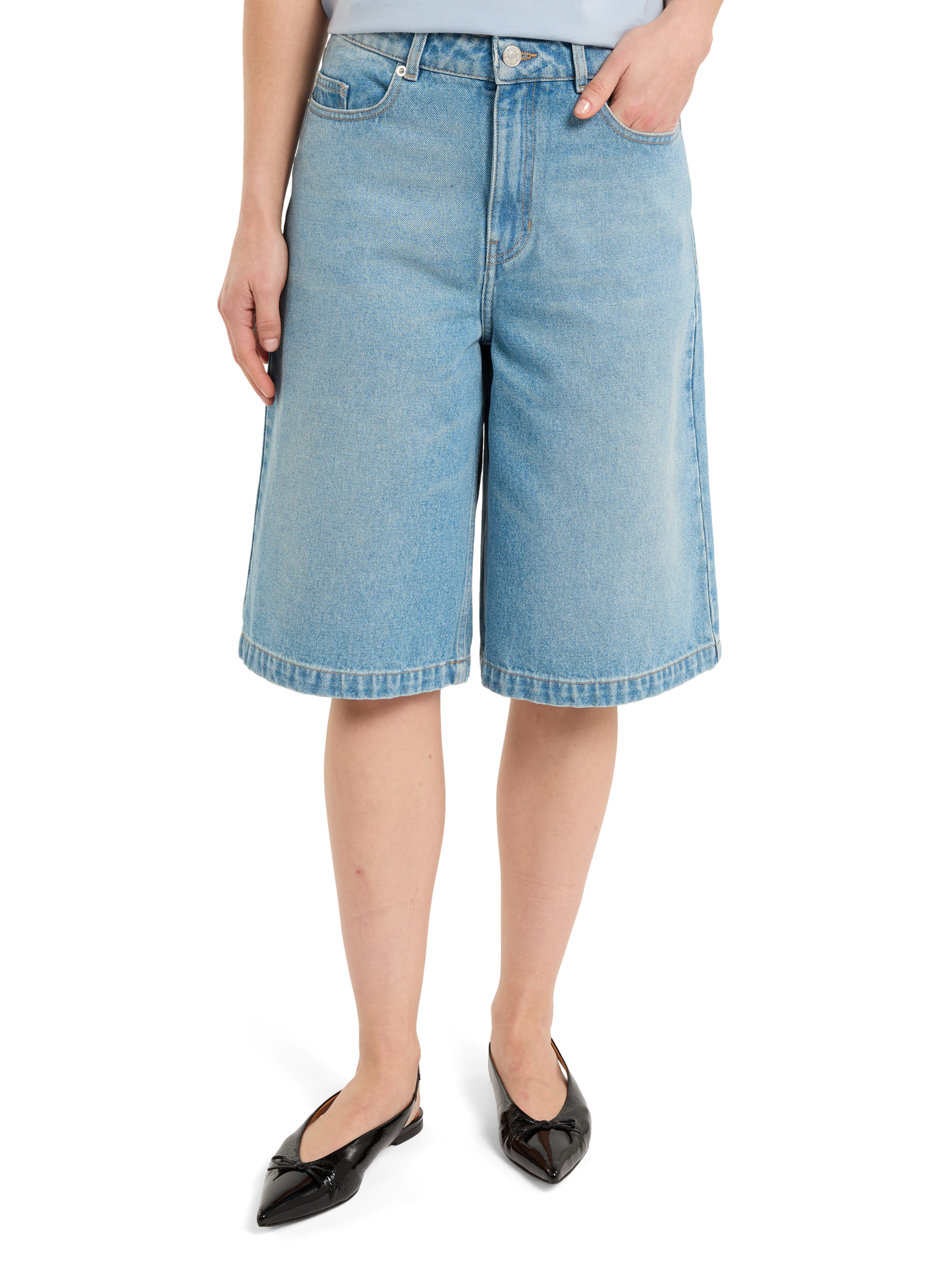 Denim Bermuda shorts in cotton by Adeu SAISON 1865 Blue