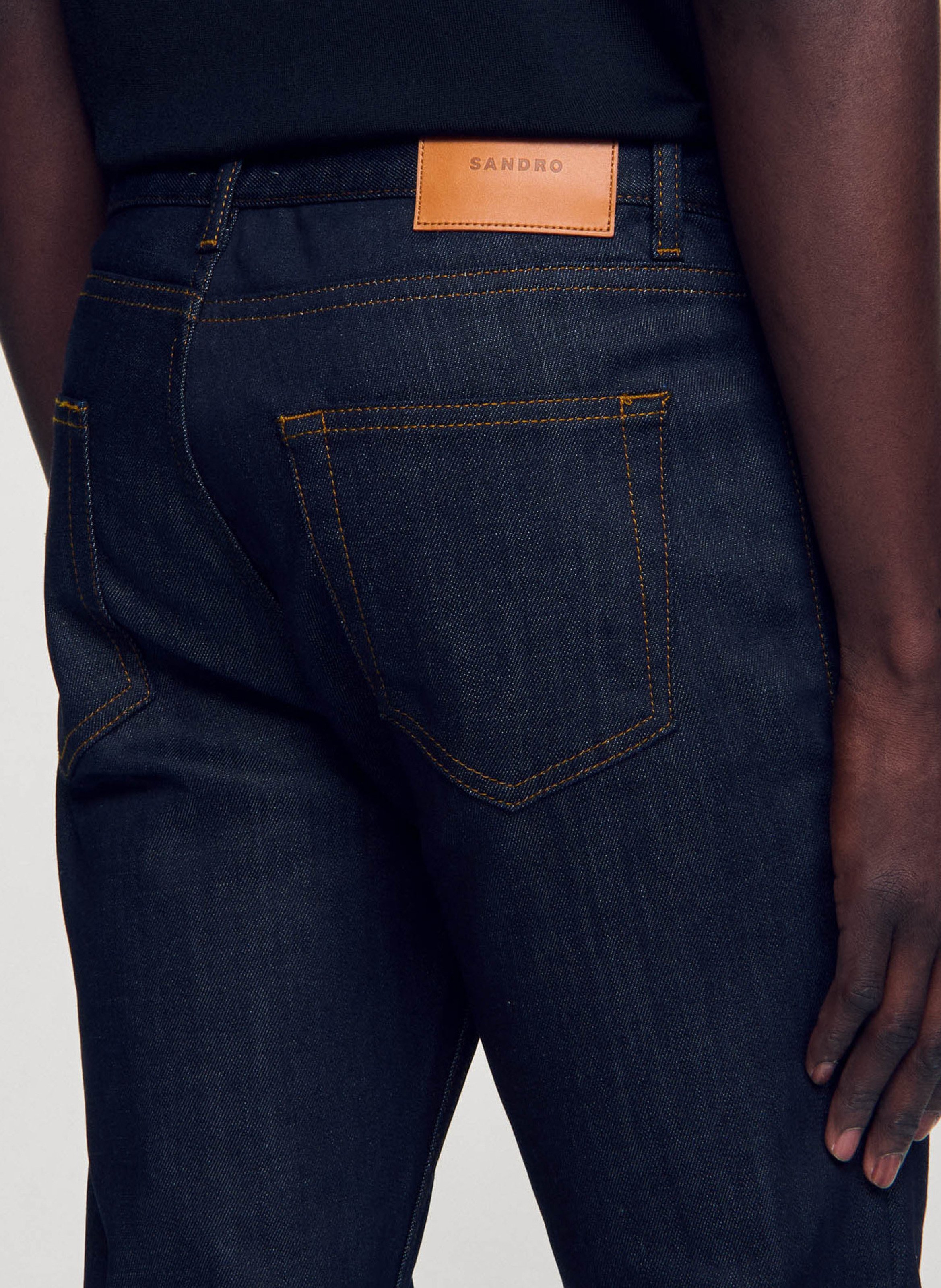 Jean slim en coton mélangé SANDRO Bleu