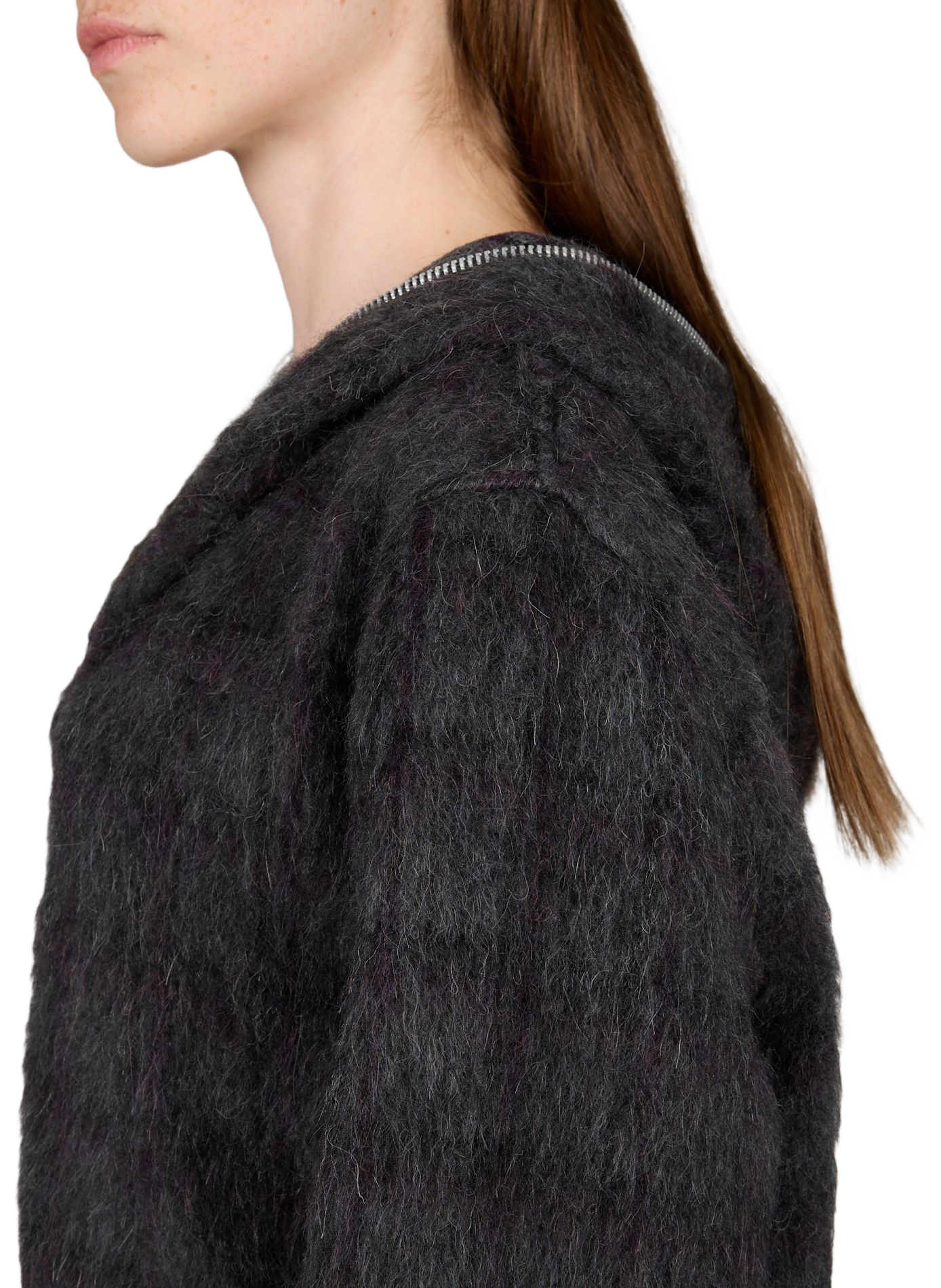 Fluffy full zip hoodie OUR LEGACY Grey