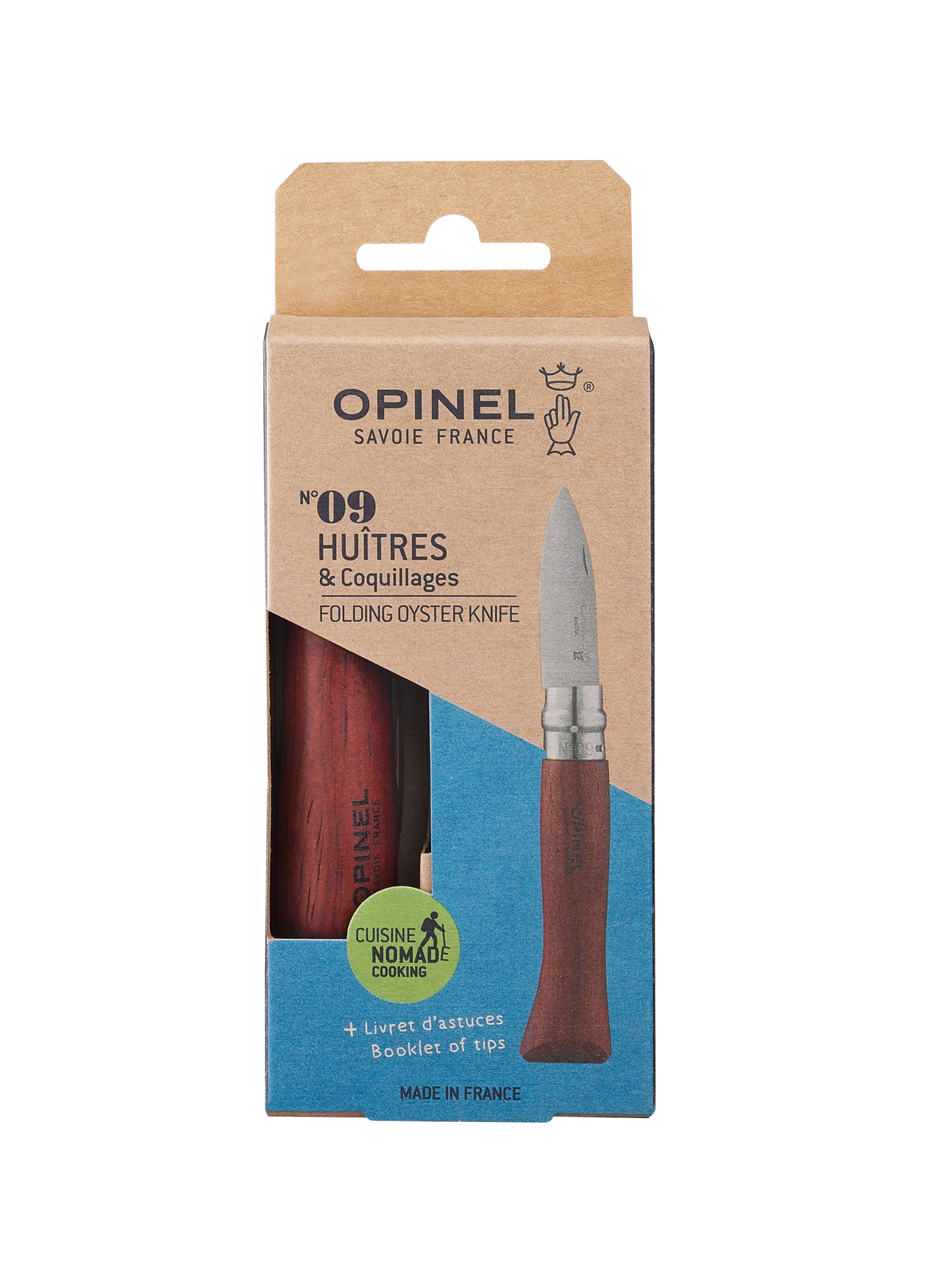 Couteau à huitre en acier inoxydable OPINEL Marron