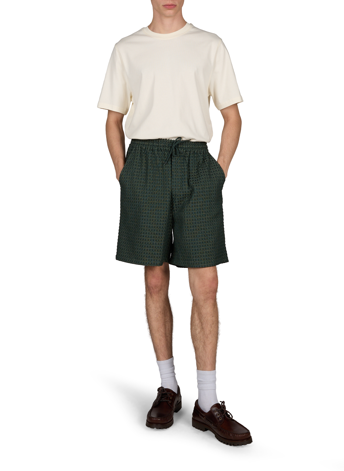 Short-sleeve cotton pullover LES DEUX White