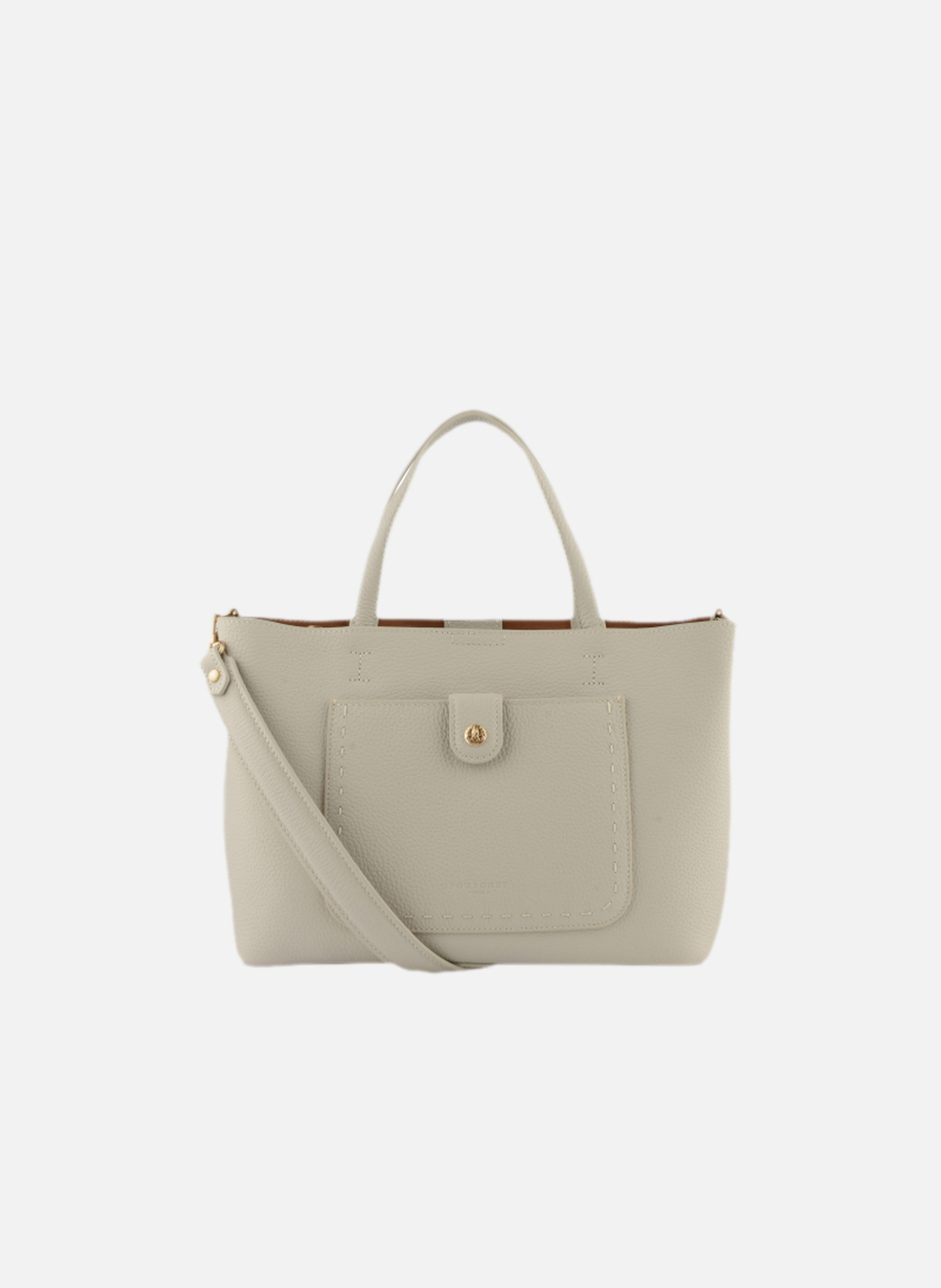 Bride soft | sac à main en cuir de vachette POURCHET Beige