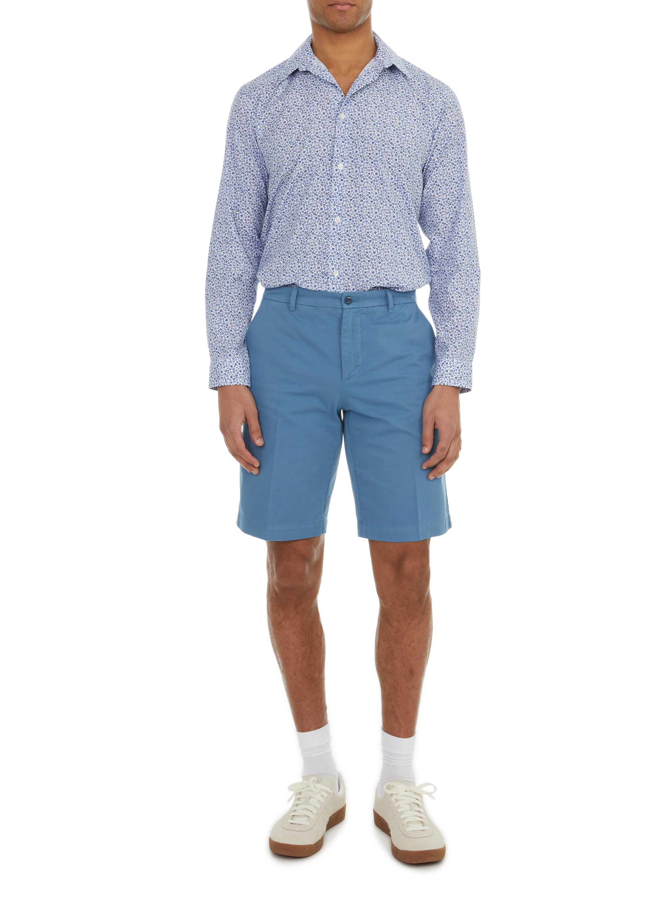 Camicia stampata in cotone AU PRINTEMPS PARIS Blu