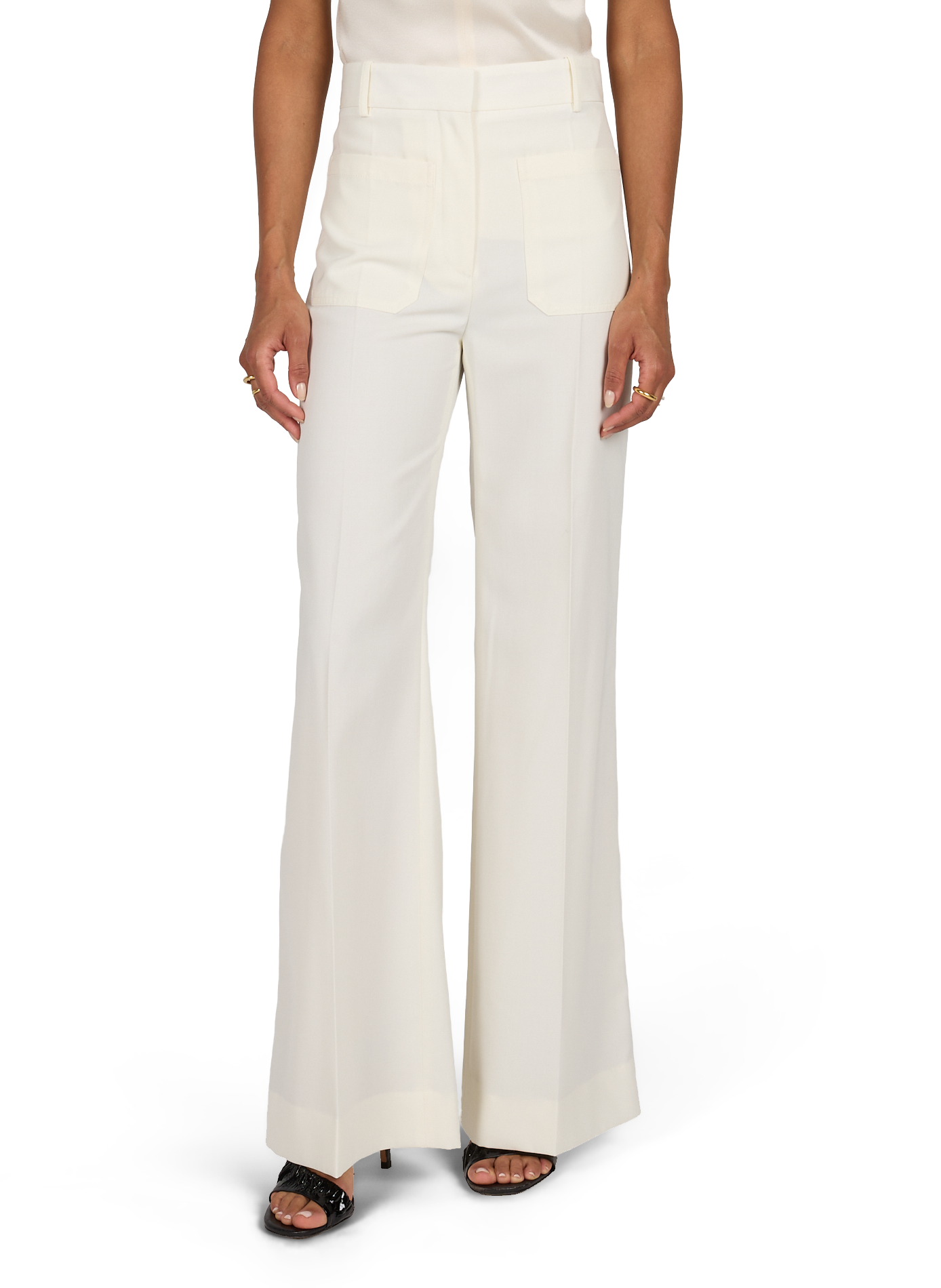 Straight trousers VICTORIA BECKHAM White