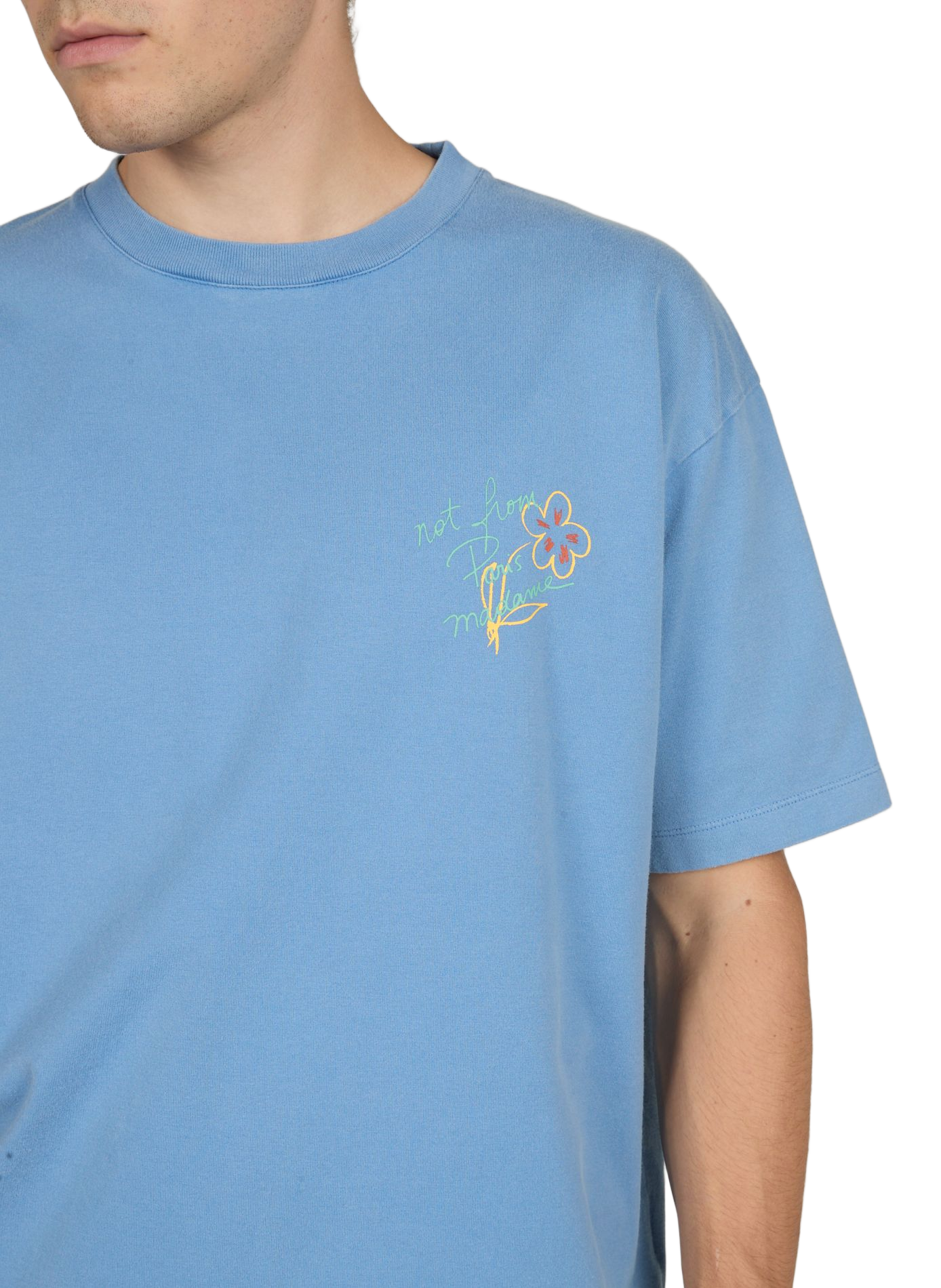 Tee-shirt en coton DROLE DE MONSIEUR Bleu