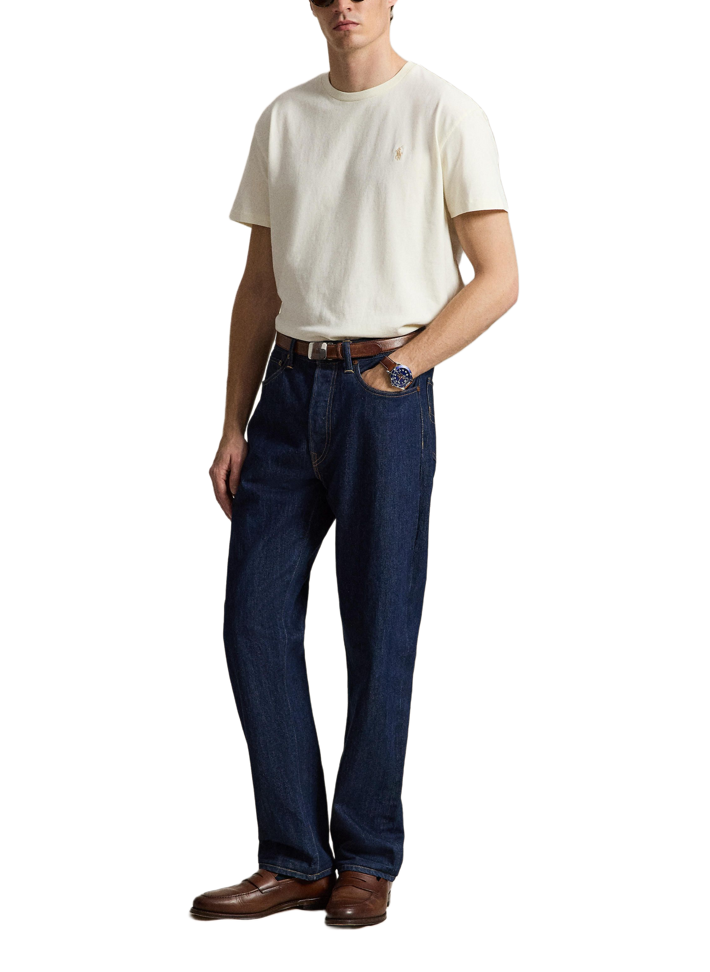 T-shirt manches courtes à logo en coton POLO RALPH LAUREN Beige
