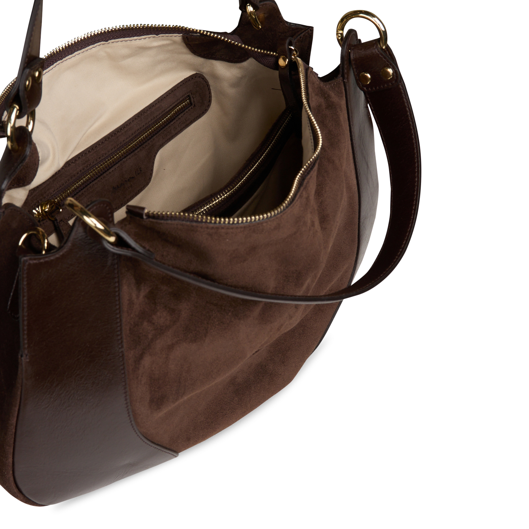 Sac porté épaule en cuir victor MAISON 123 Marron