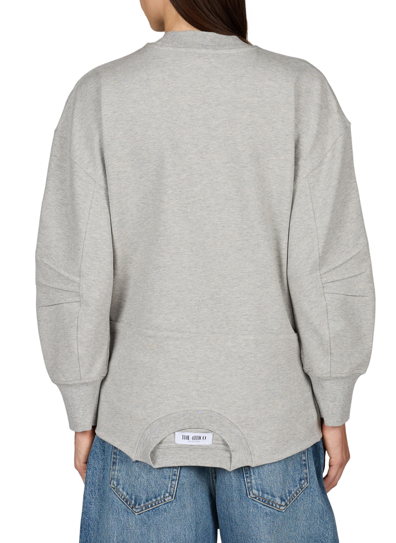 Sweat oversize en coton mélangé THE ATTICO Gris