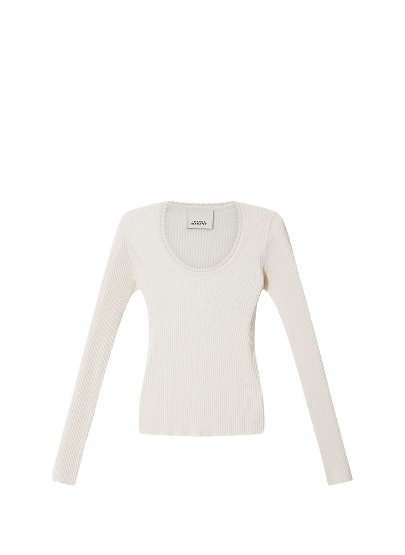 Selenie Pullover aus feiner Seide und Baumwolle ISABEL MARANT Weiss