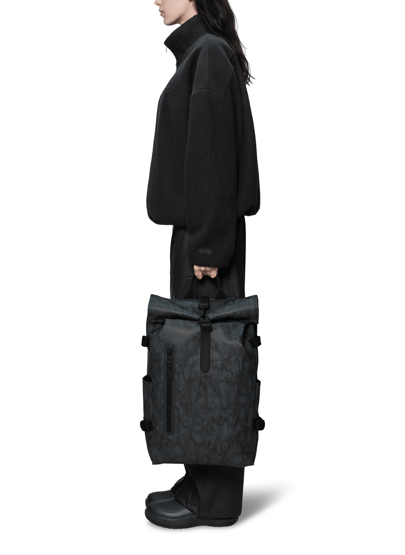 Rolltop Rucksack Large Backpack | Grey RAINS Men