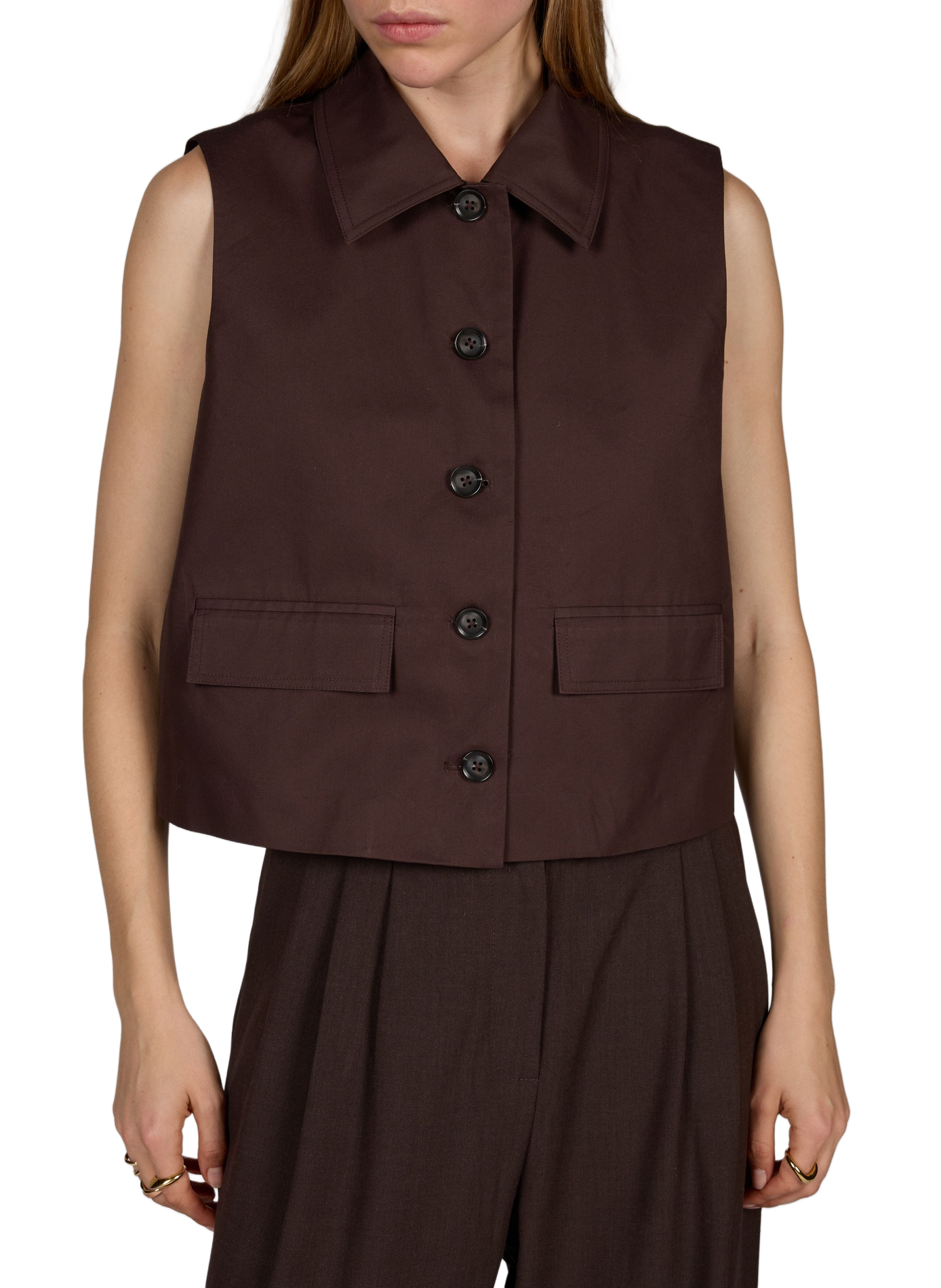 Gerade geschnittene Roufransiska Jacke aus Baumwollmischung ROUGE EDIT Braun
