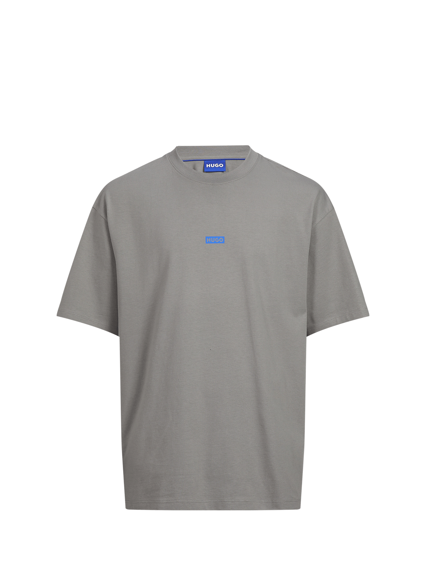 Short-sleeve printed cotton T-shirt  HUGO BLUE Grey