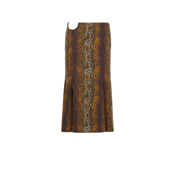 Jupe mi-longue en cady