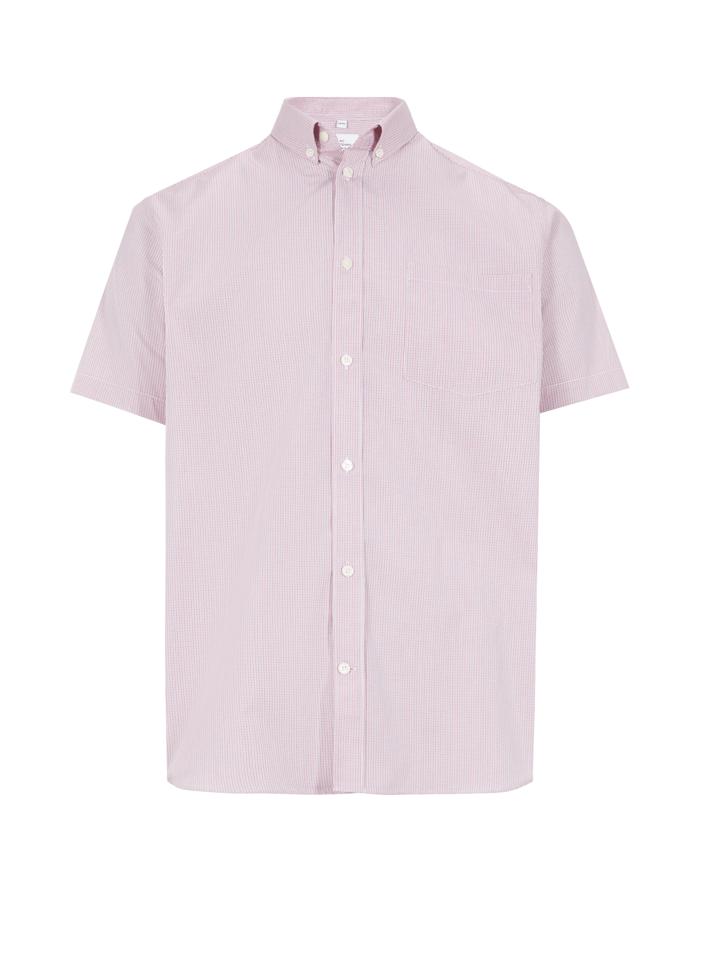 Short-sleeved cotton poplin shirt BAON-D BLEU Roug