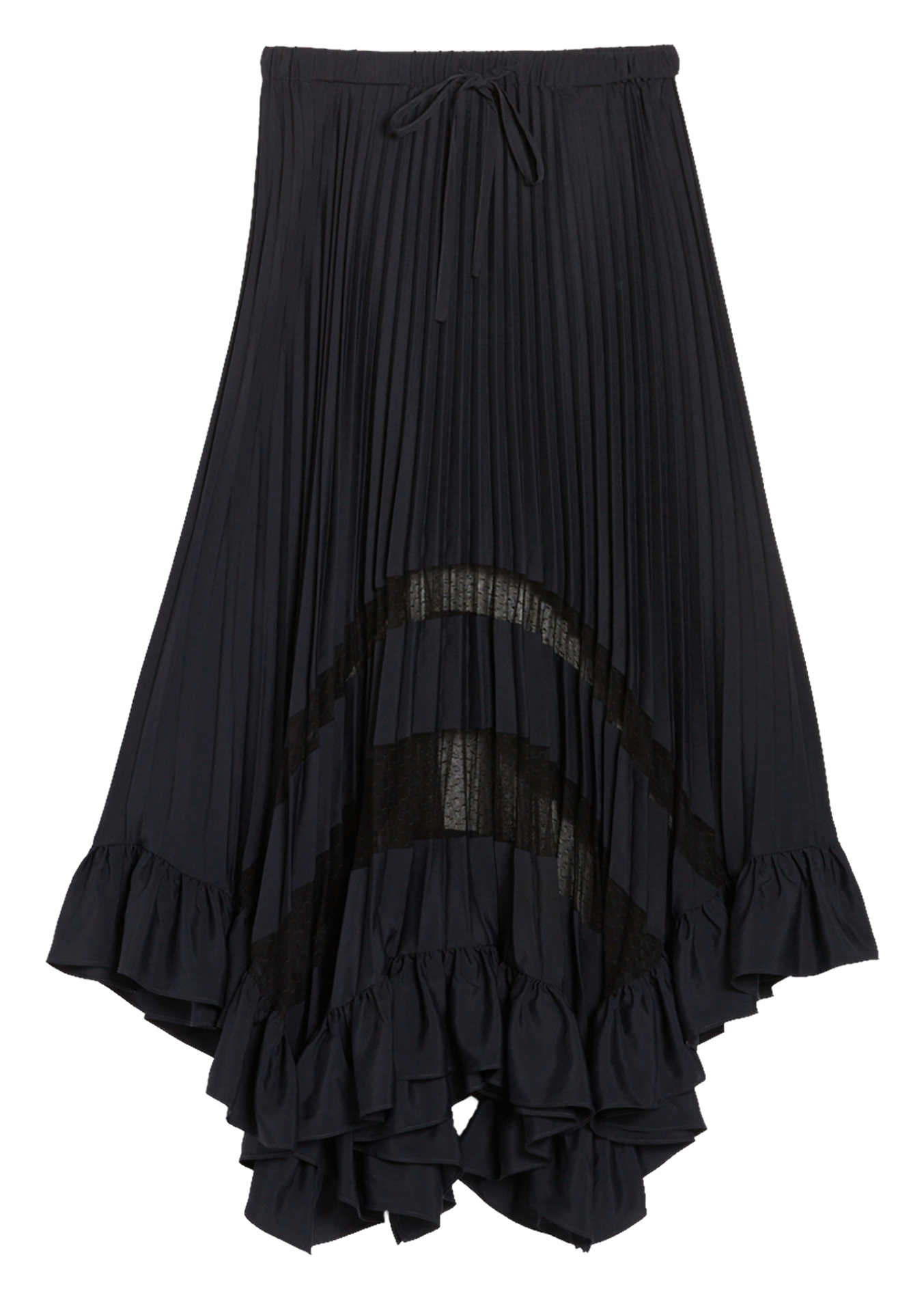 Jupe longue volantée CLAUDIE PIERLOT Bleu