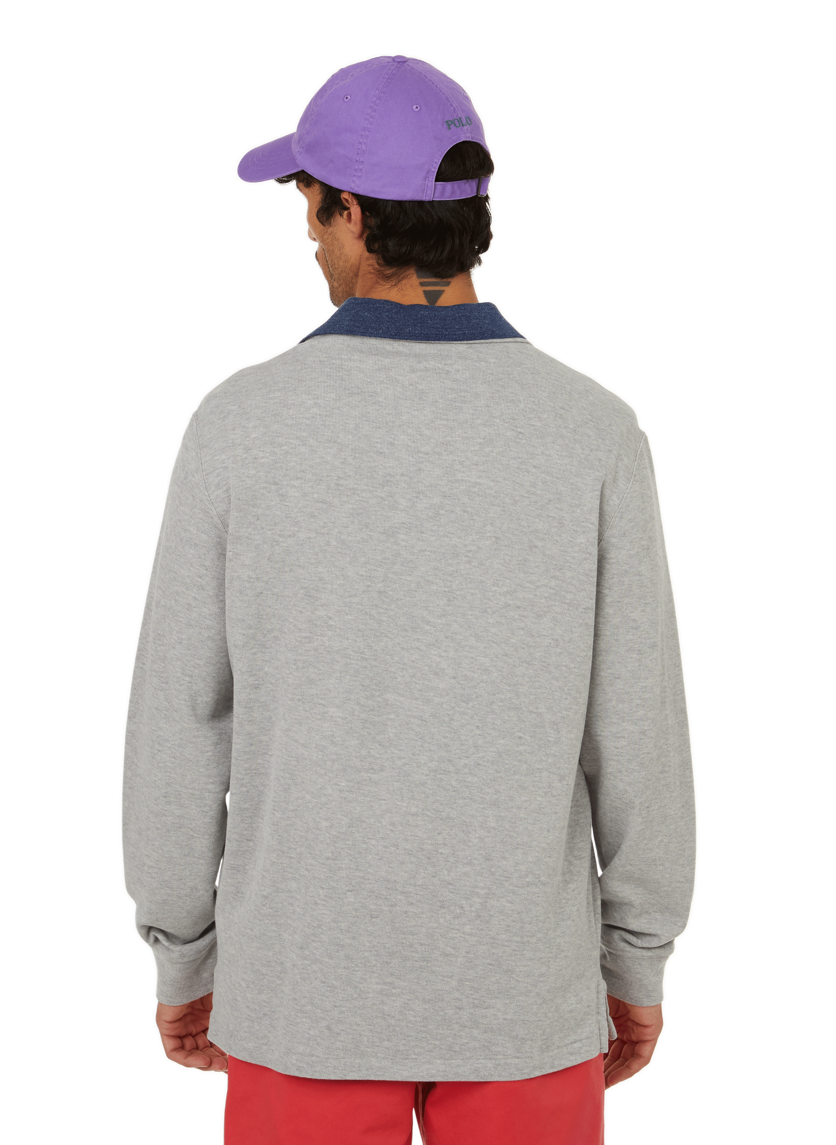 Pull col montant en coton POLO RALPH LAUREN Gris