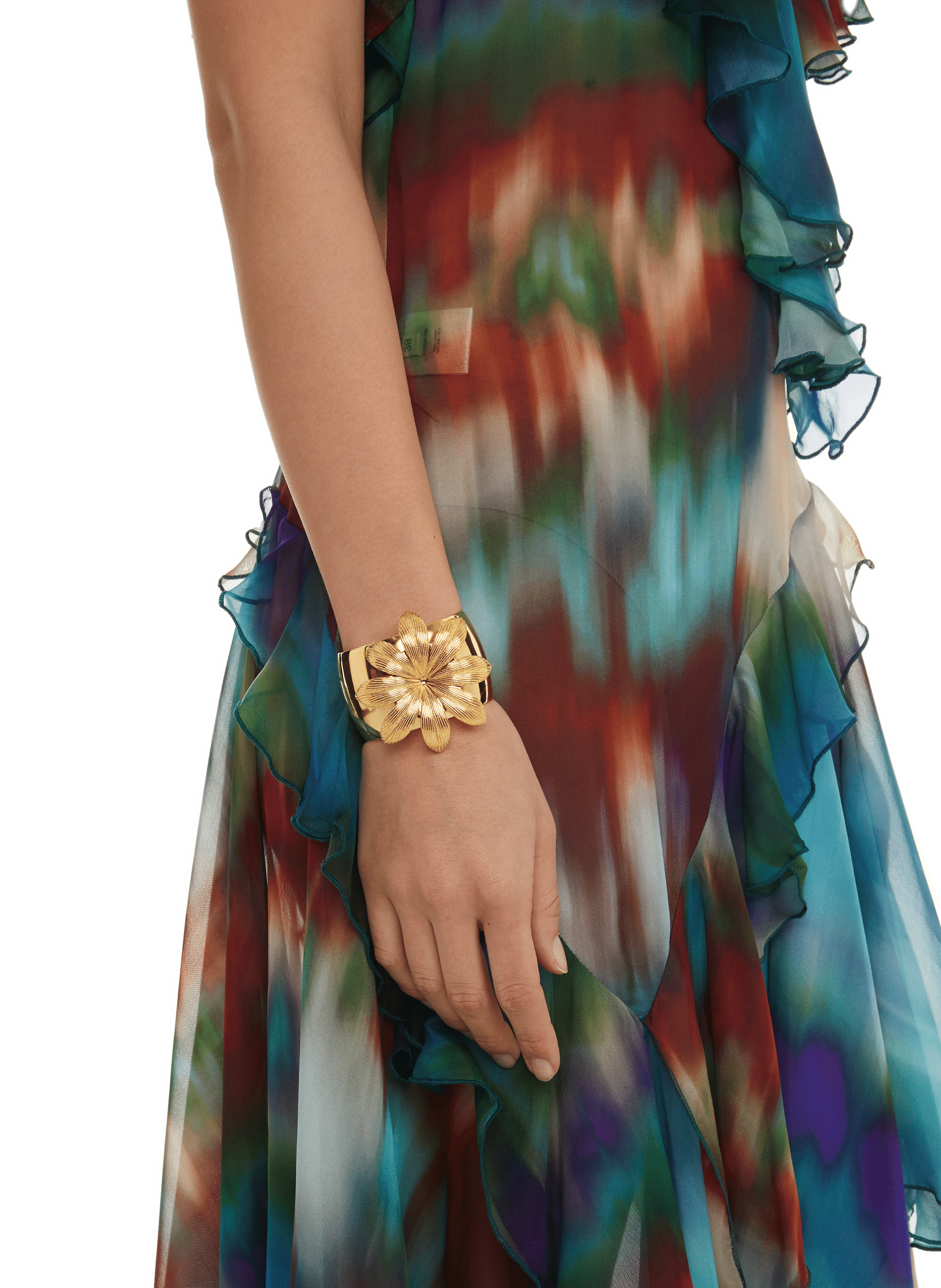 Ruffled silk dress ALEXANDRE VAUTHIER Multicolour