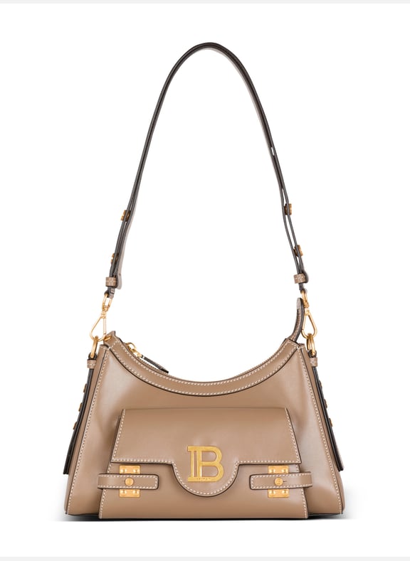 Sac b-buzz hobo en cuir de veau Marron by BALMAIN BALMAIN Sac b-buzz hobo en cuir de veau Marron