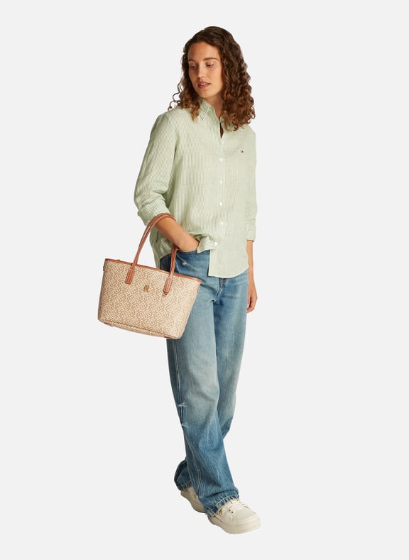 Sac cabas imprimé Marron by TOMMY HILFIGER TOMMY HILFIGER Sac cabas imprimé Marron