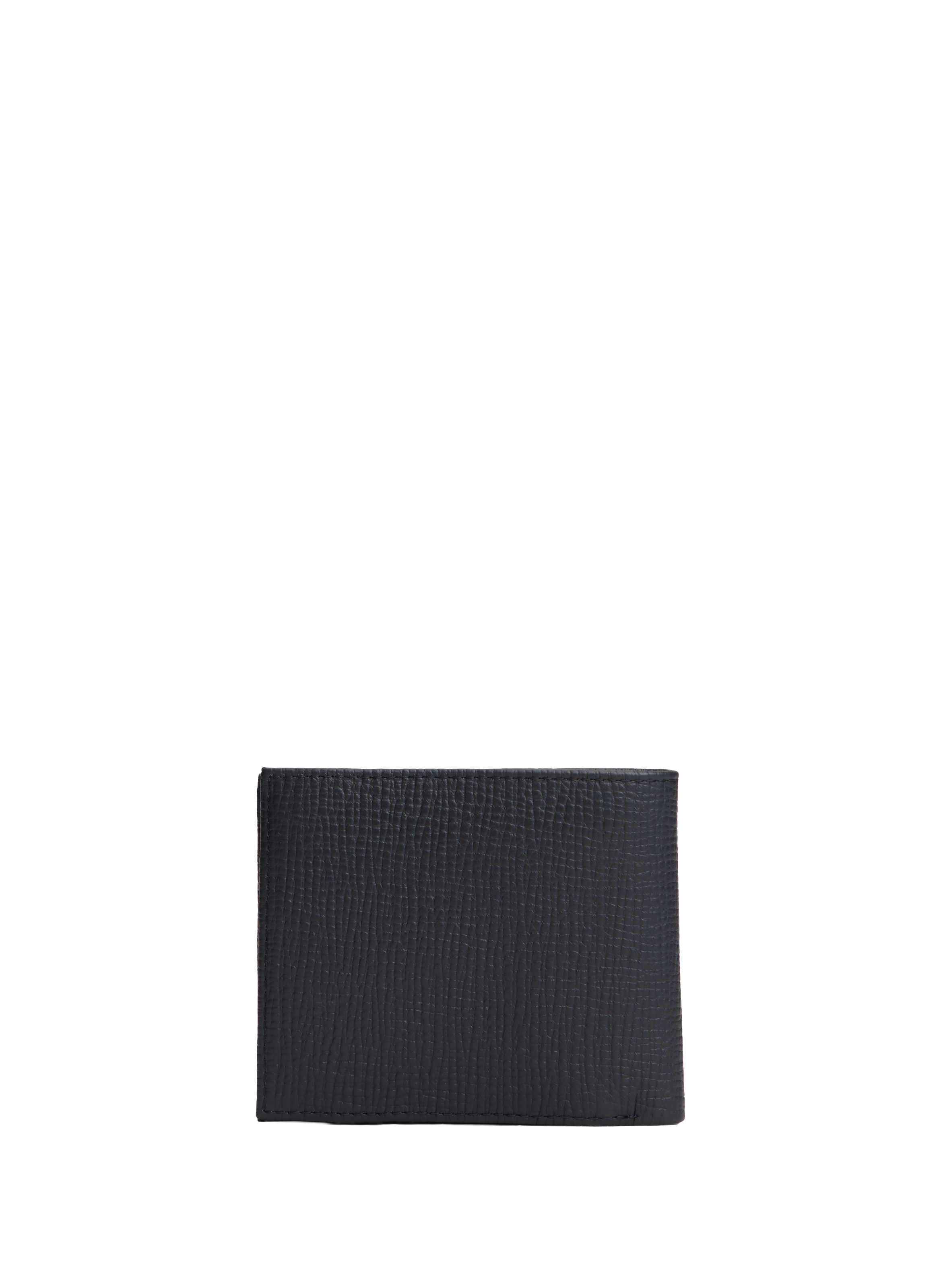 Portefeuille en cuir de vache grainé TOMMY HILFIGER Bleu